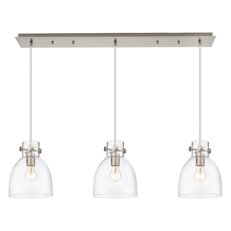 Bruno Marashlian Newton Bell 39 Inch 3 Light Linear Suspension Light by Innovations Lighting