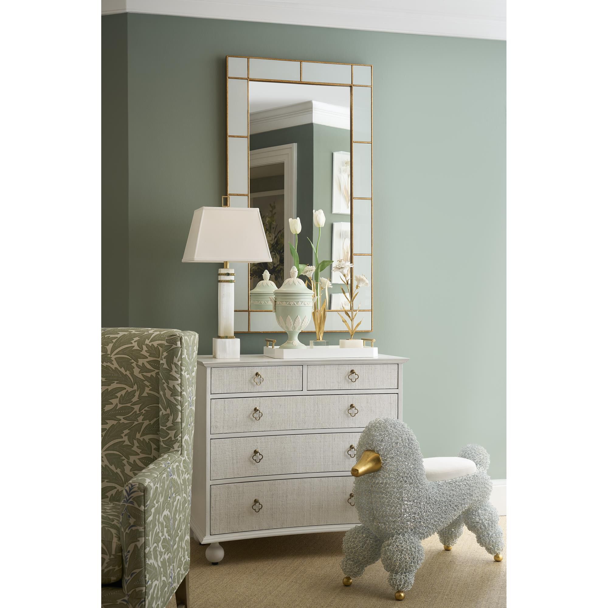 Shown in White, Cream and Gold finish