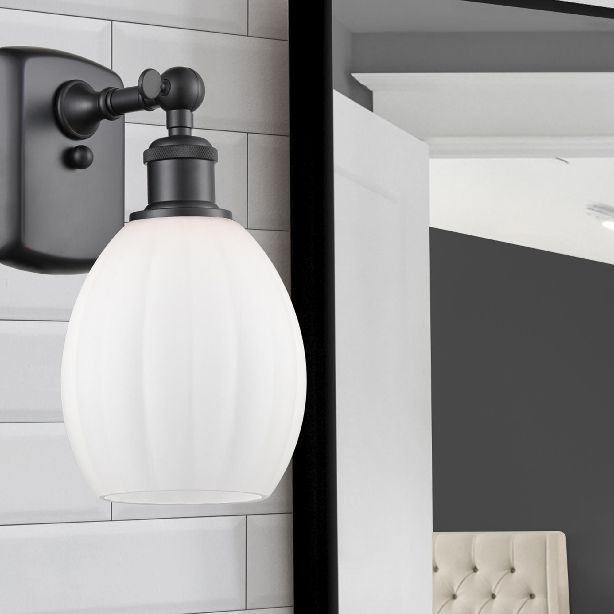 Shown in Matte Black finish and Matte White - Sphere glass