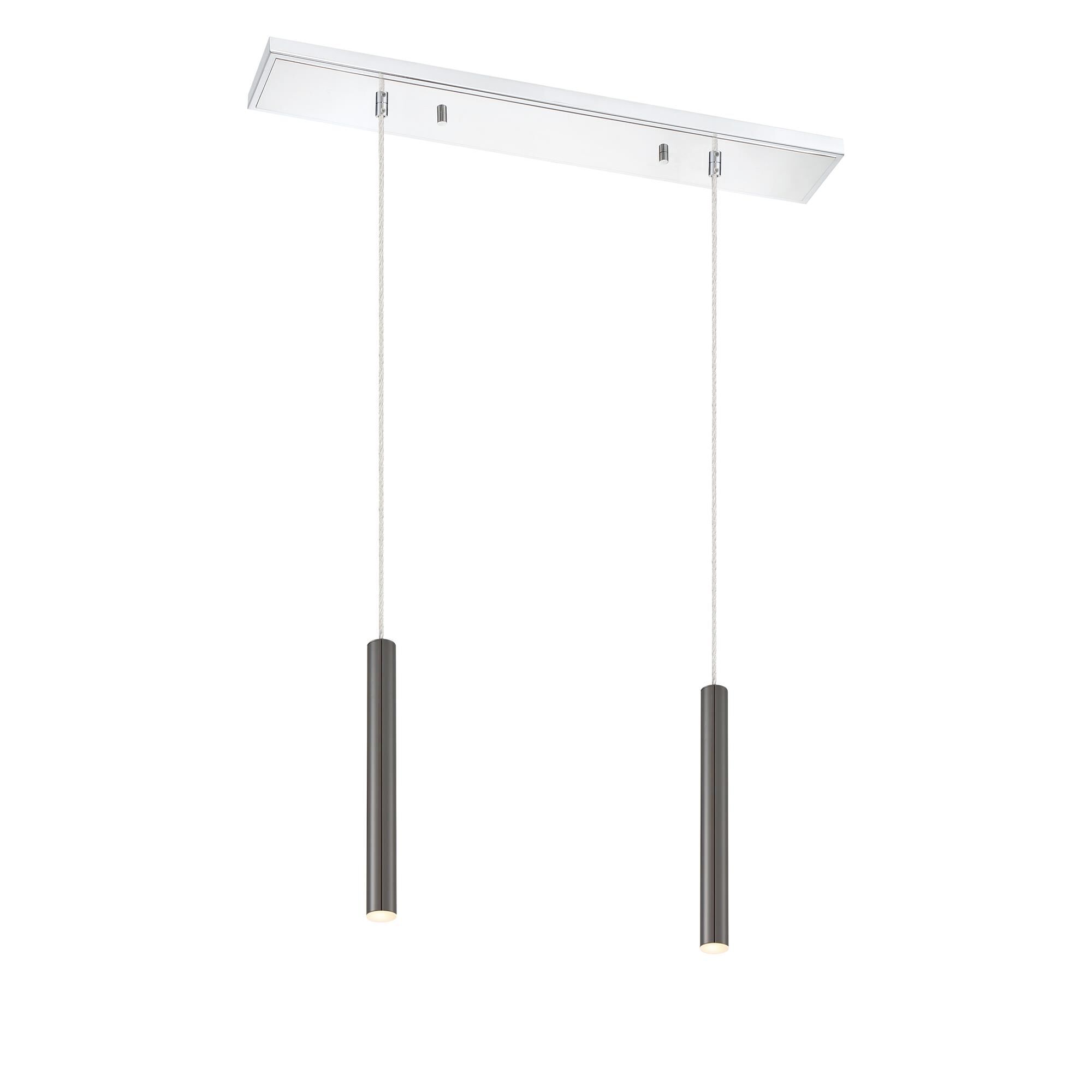 Shown in Chrome finish and Steel glass and Steel shade