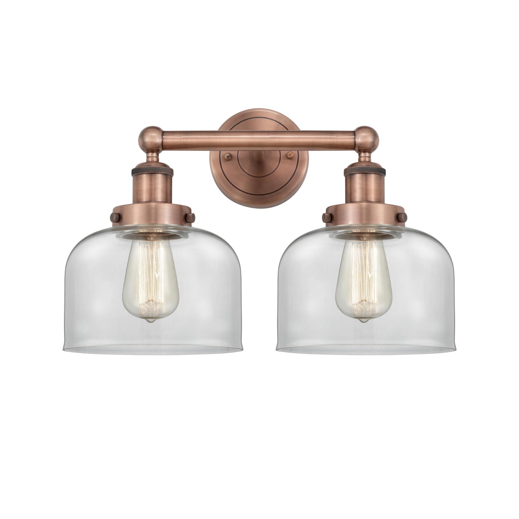 Shown in Antique Copper finish and Clear glass