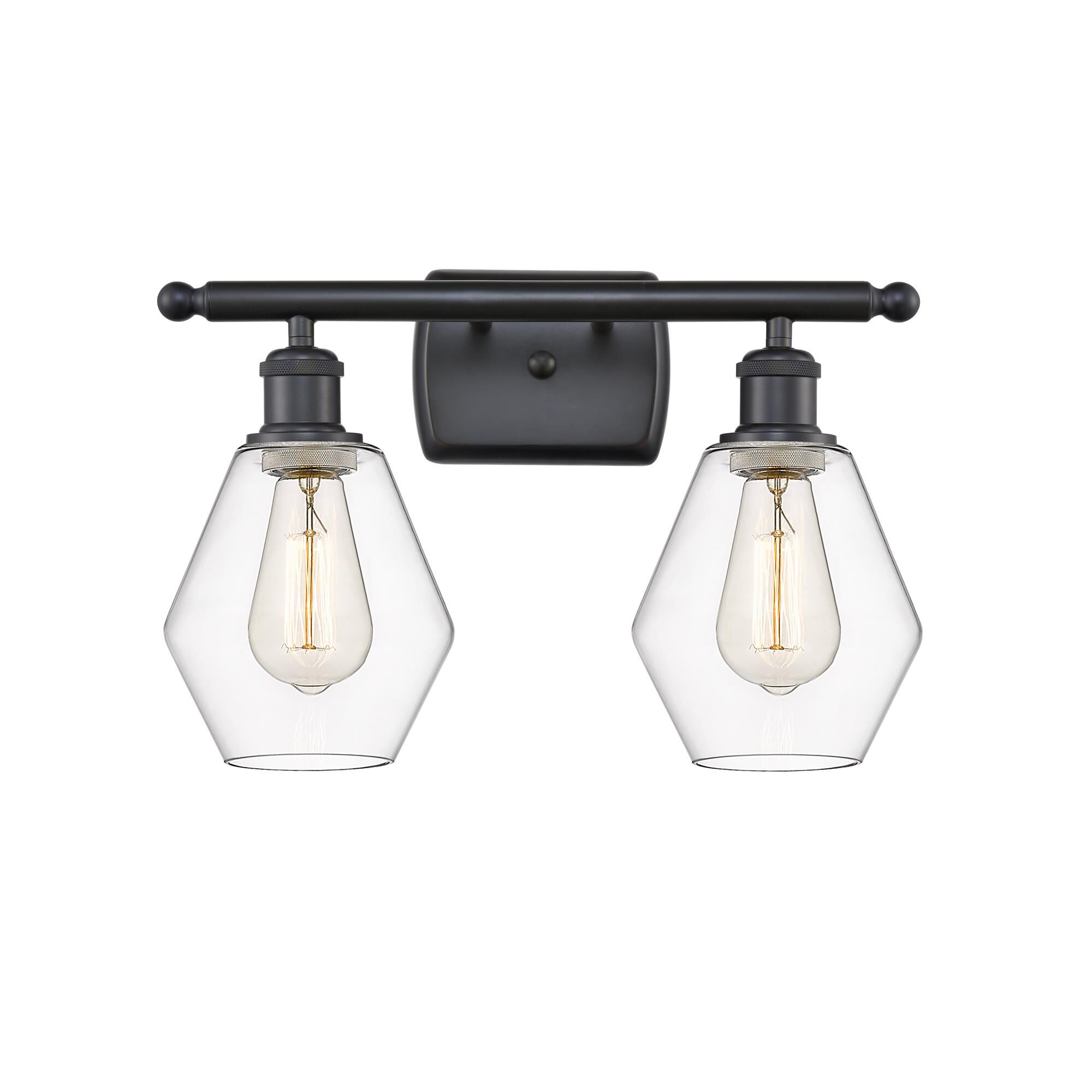 Shown in Matte Black  finish and Clear glass