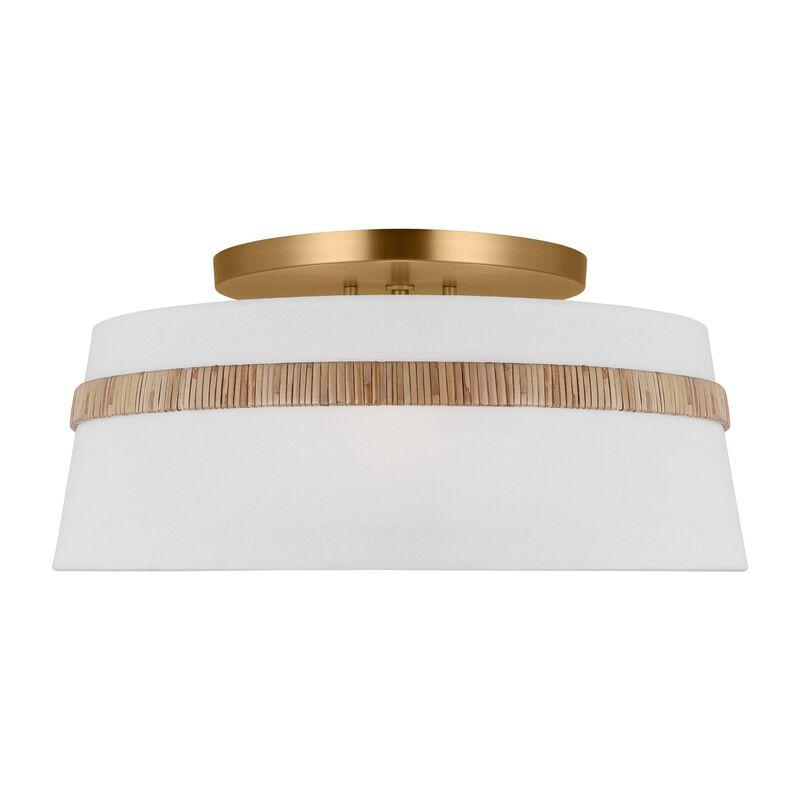 Alexa Hampton Cordtlandt 19 Inch 3 Light Semi Flush Mount by Visual Comfort Studio