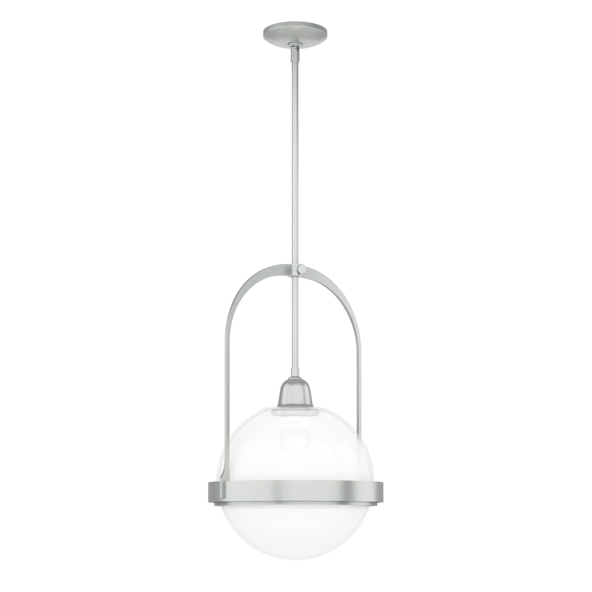Shown in Vintage Platinum finish and Opaline glass