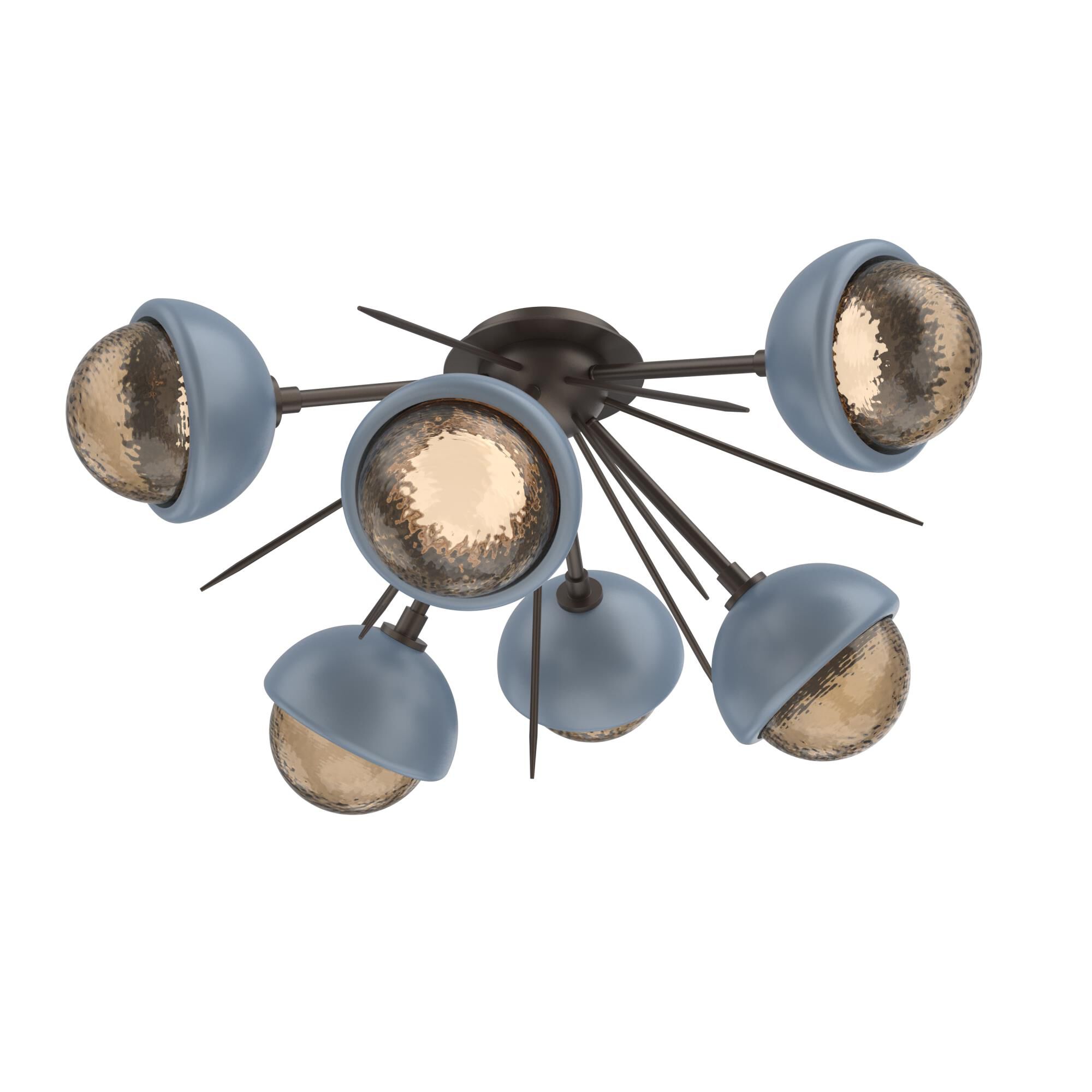 Levi Wilson Cabochon 28 Inch Semi Flush Mount by Hammerton Studio