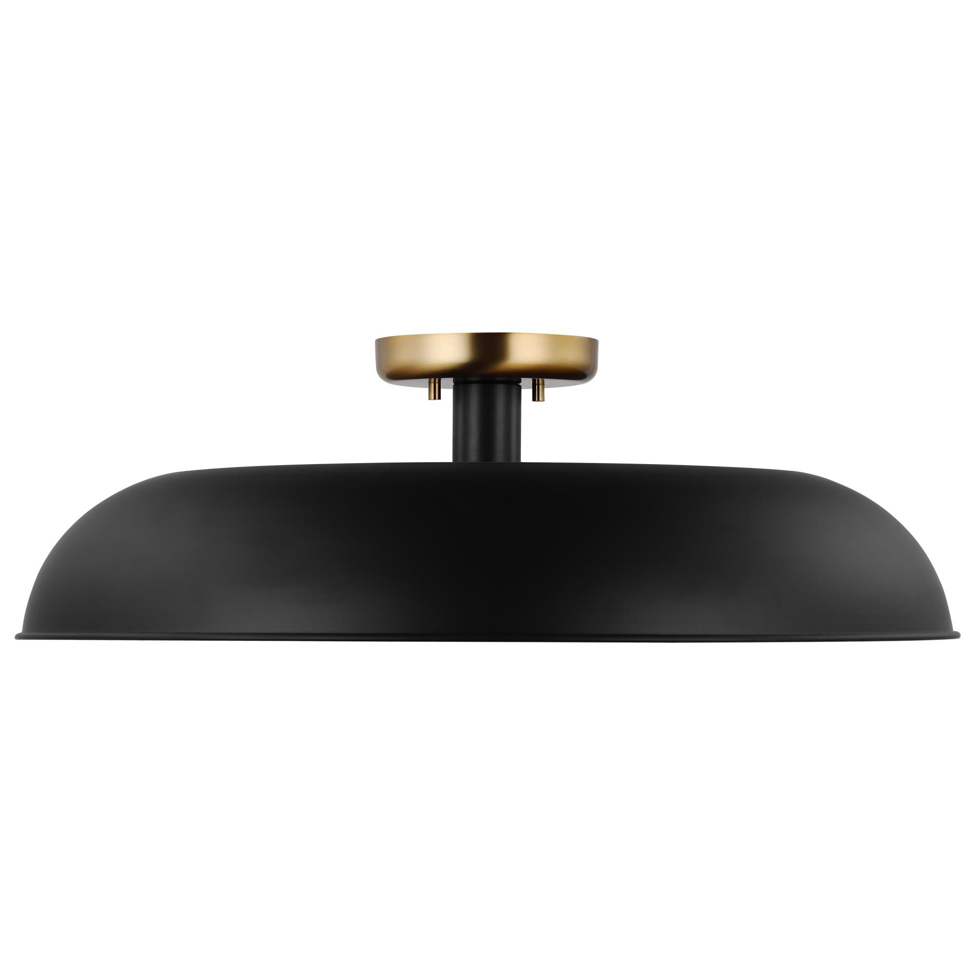 Shown in Matte Black and Burnished Brass finish