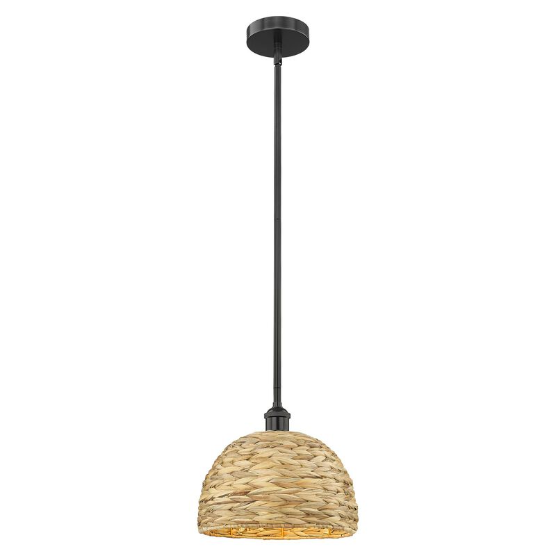 Bruno Marashlian Woven Rattan Mini Pendant by Innovations Lighting