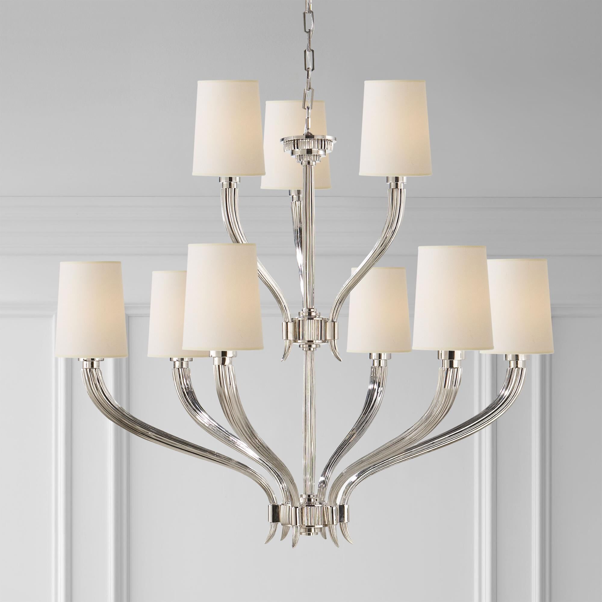 Chapman & Myers Ruhlmann 35 Inch 9 Light Chandelier by Visual Comfort Signature Collection