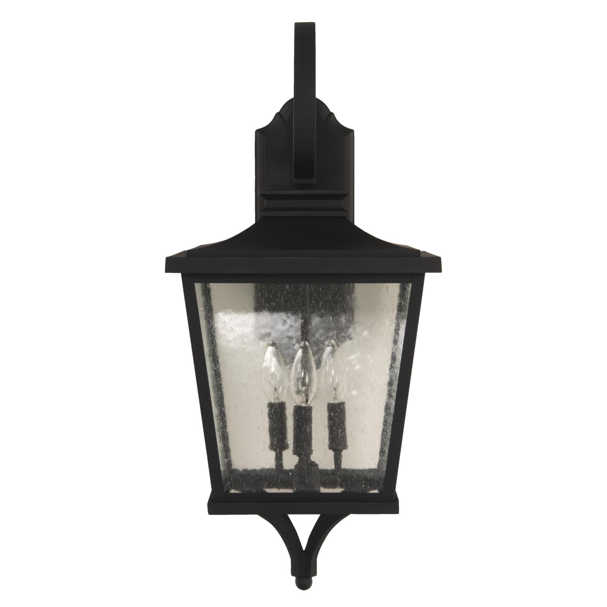 Shown in Textured Matte Black finish and Square/Rectangle glass and Square/Rectangle shade