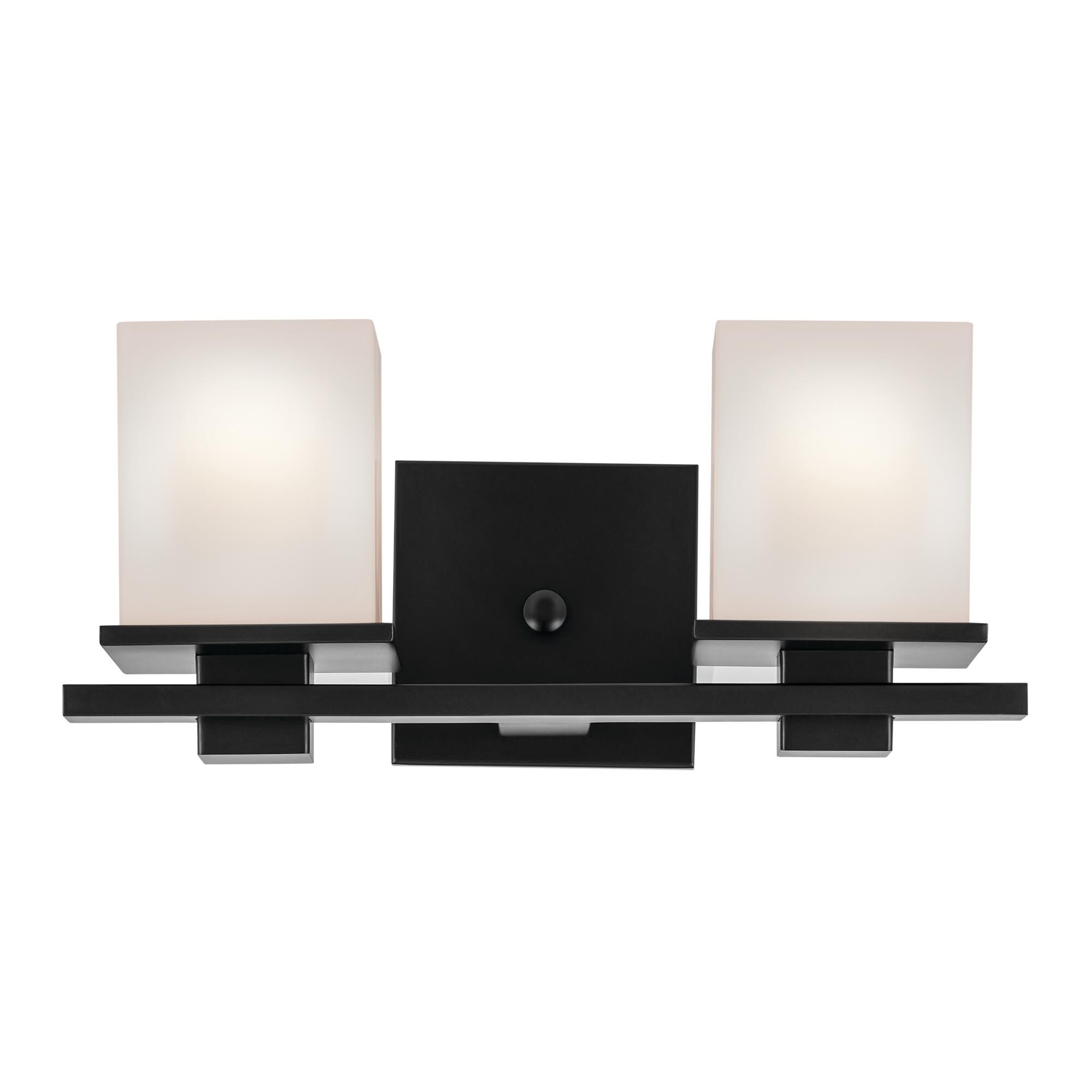 Shown in Black finish and Satin Etched Cased Opal glass