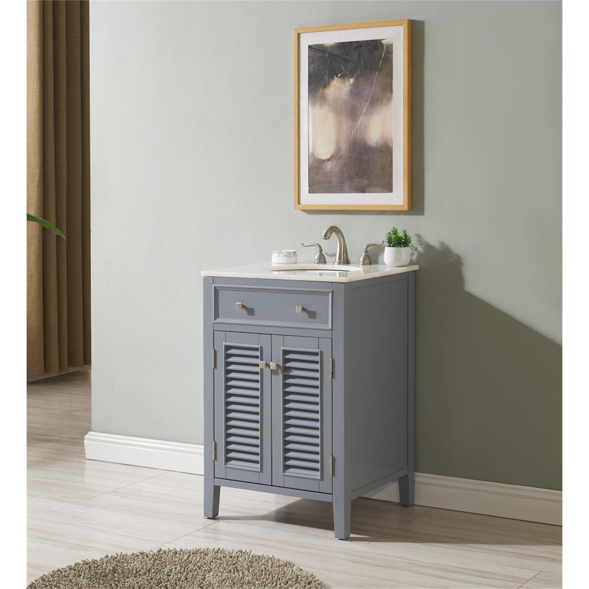 Shown in Grey finish
