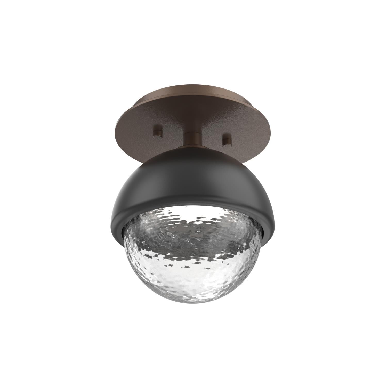Shown in Burnished Bronze finish and Clear glass and Matte Black accent