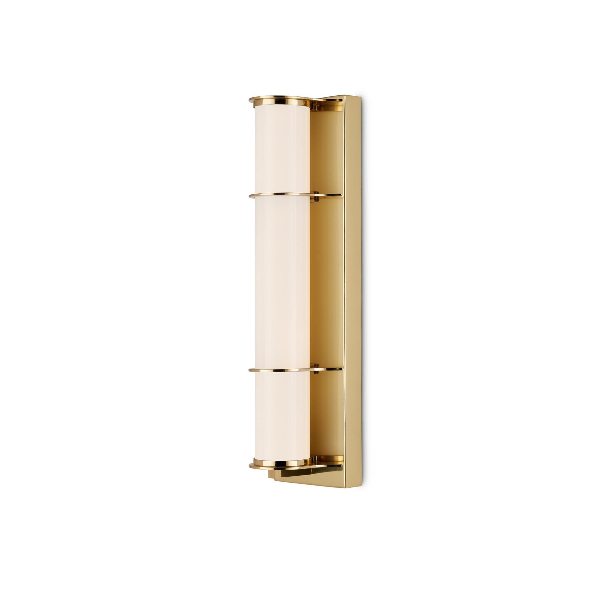 Shown in Polished Brass, White finish