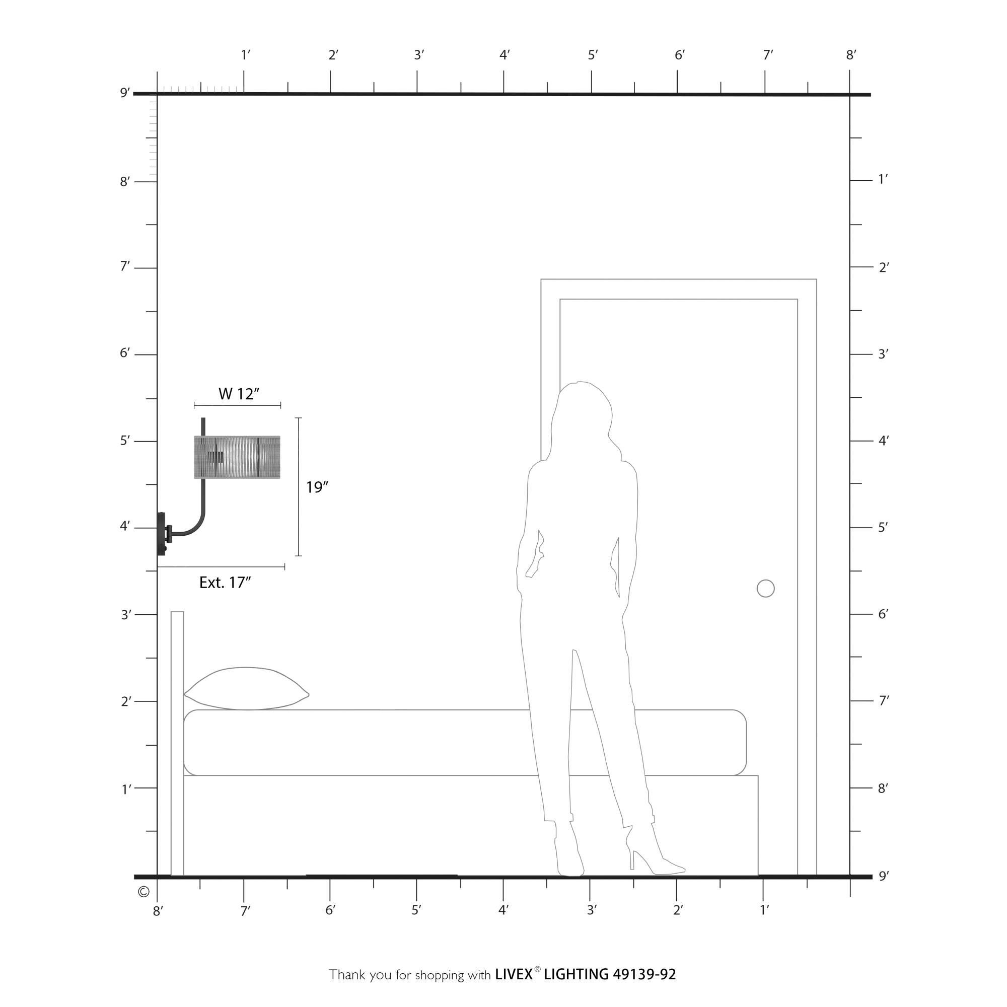 Acordia 19 Inch Wall Swing Lamp by Livex Lighting