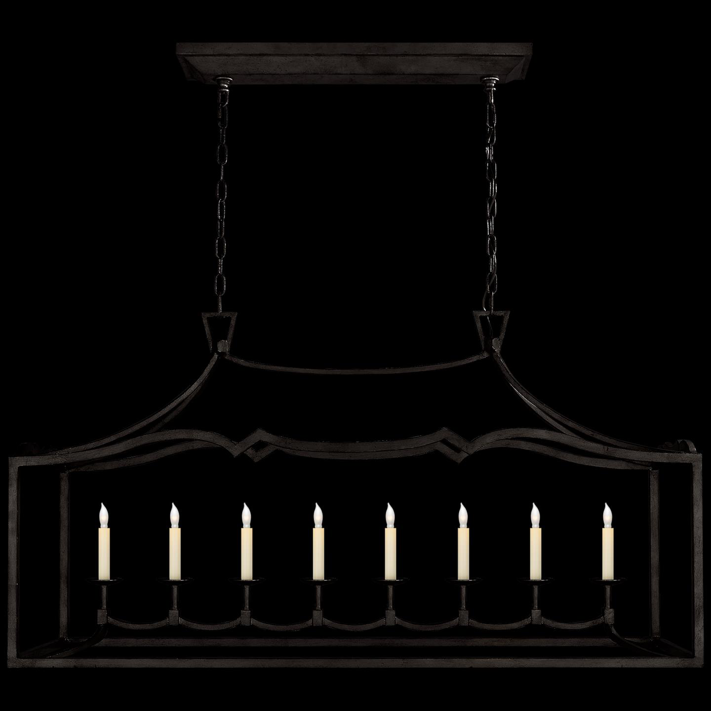 Chapman & Myers Fancy Darlana 51 Inch 8 Light Linear Suspension Light by Visual Comfort Signature Collection