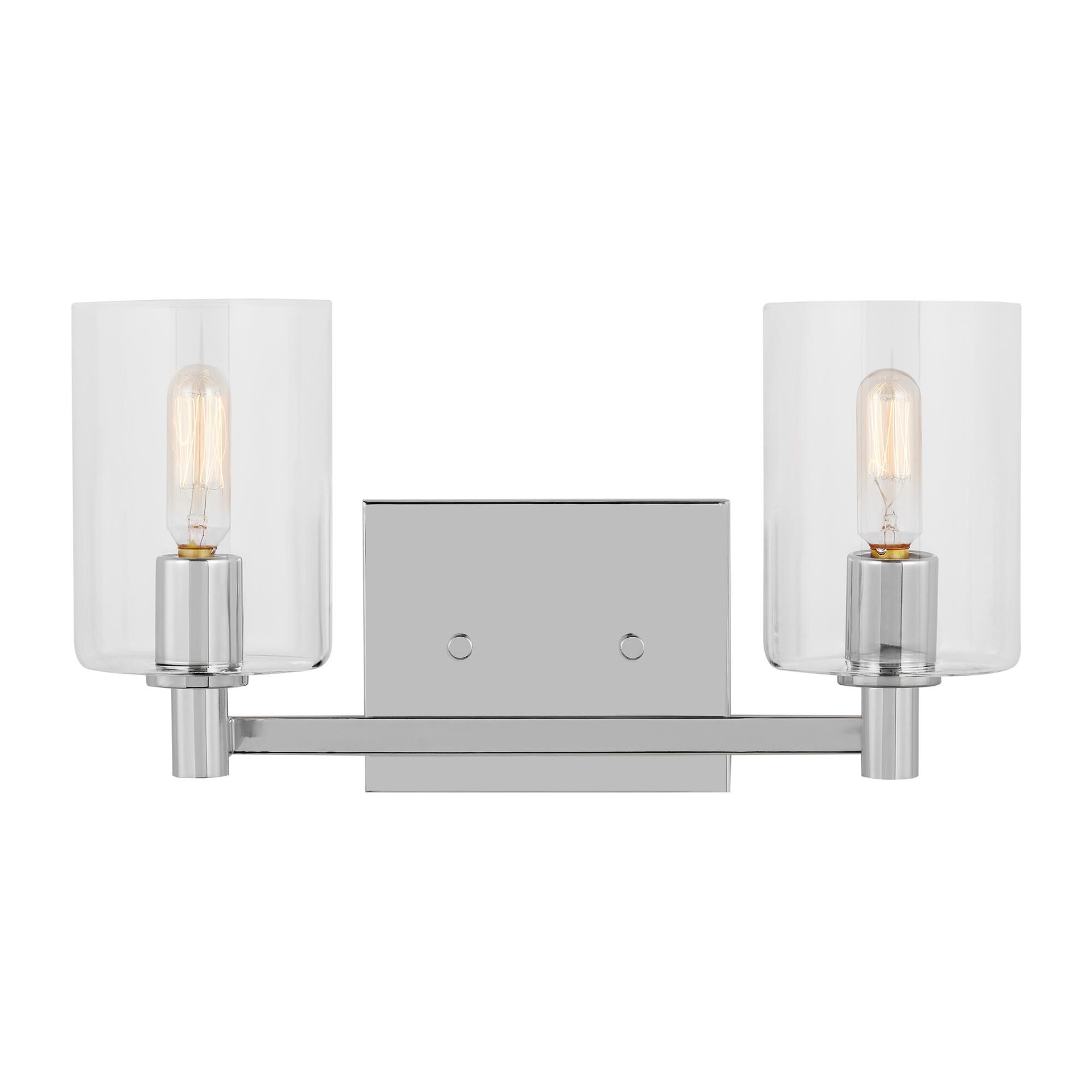 Shown in Chrome finish and Clear glass and Clear Glass s shade