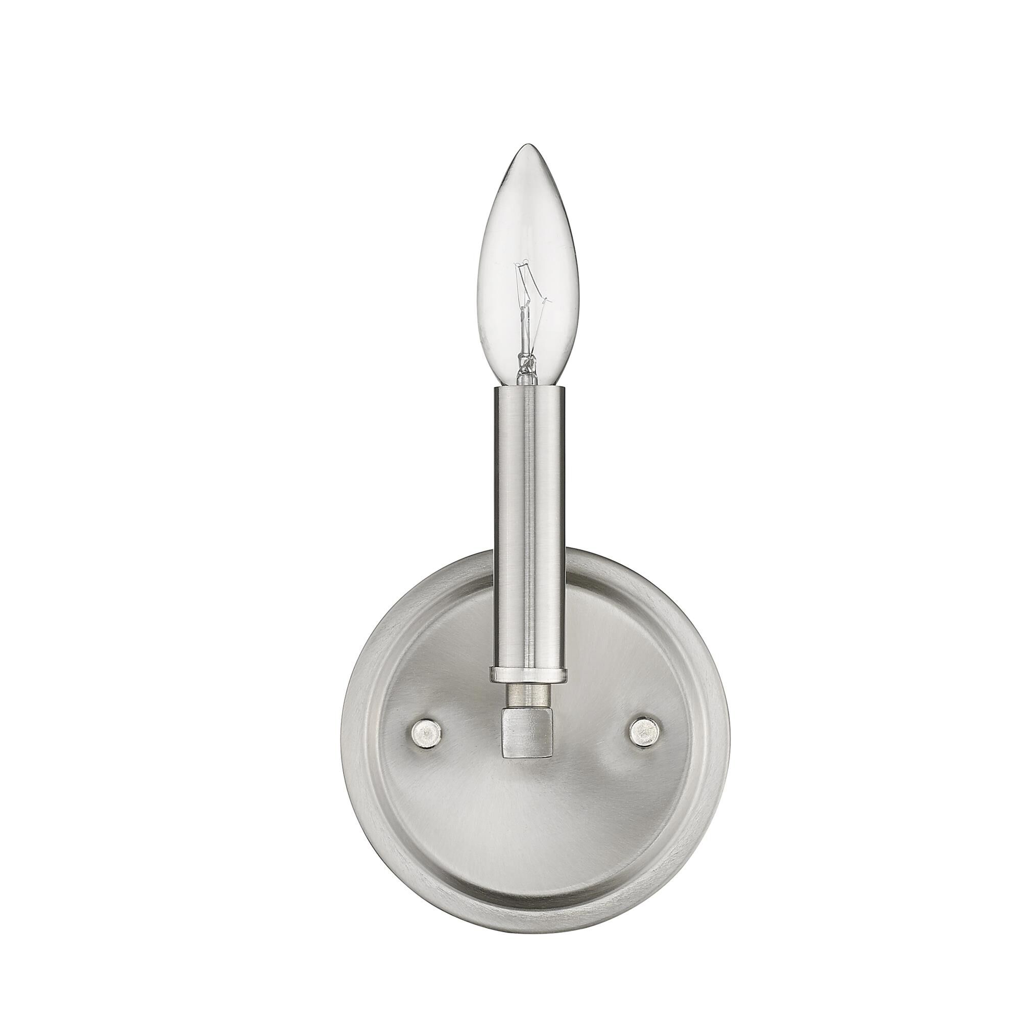 Shown in Satin Nickel finish and -- glass and -- shade