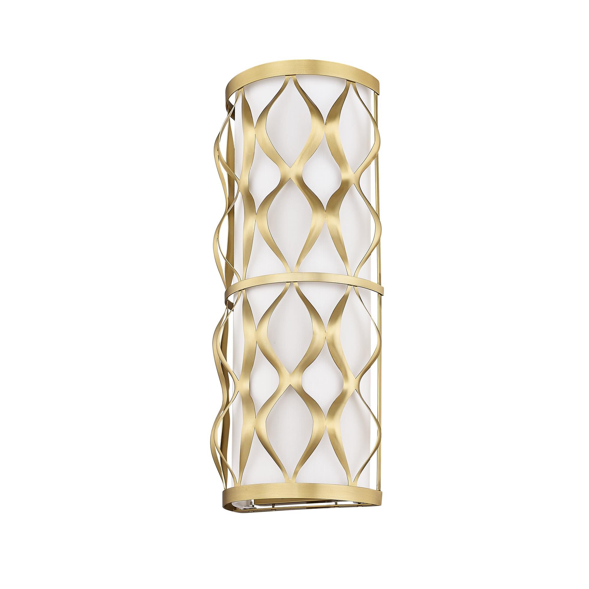 Shown in Modern Gold finish and White glass