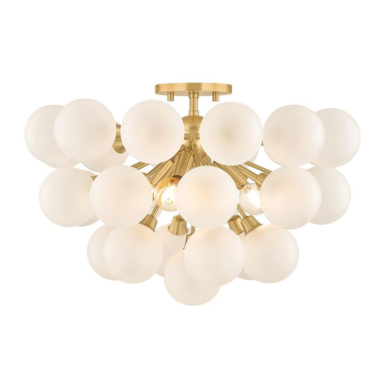 Antoneta 20 Inch 3 Light Semi Flush Mount by Mitzi