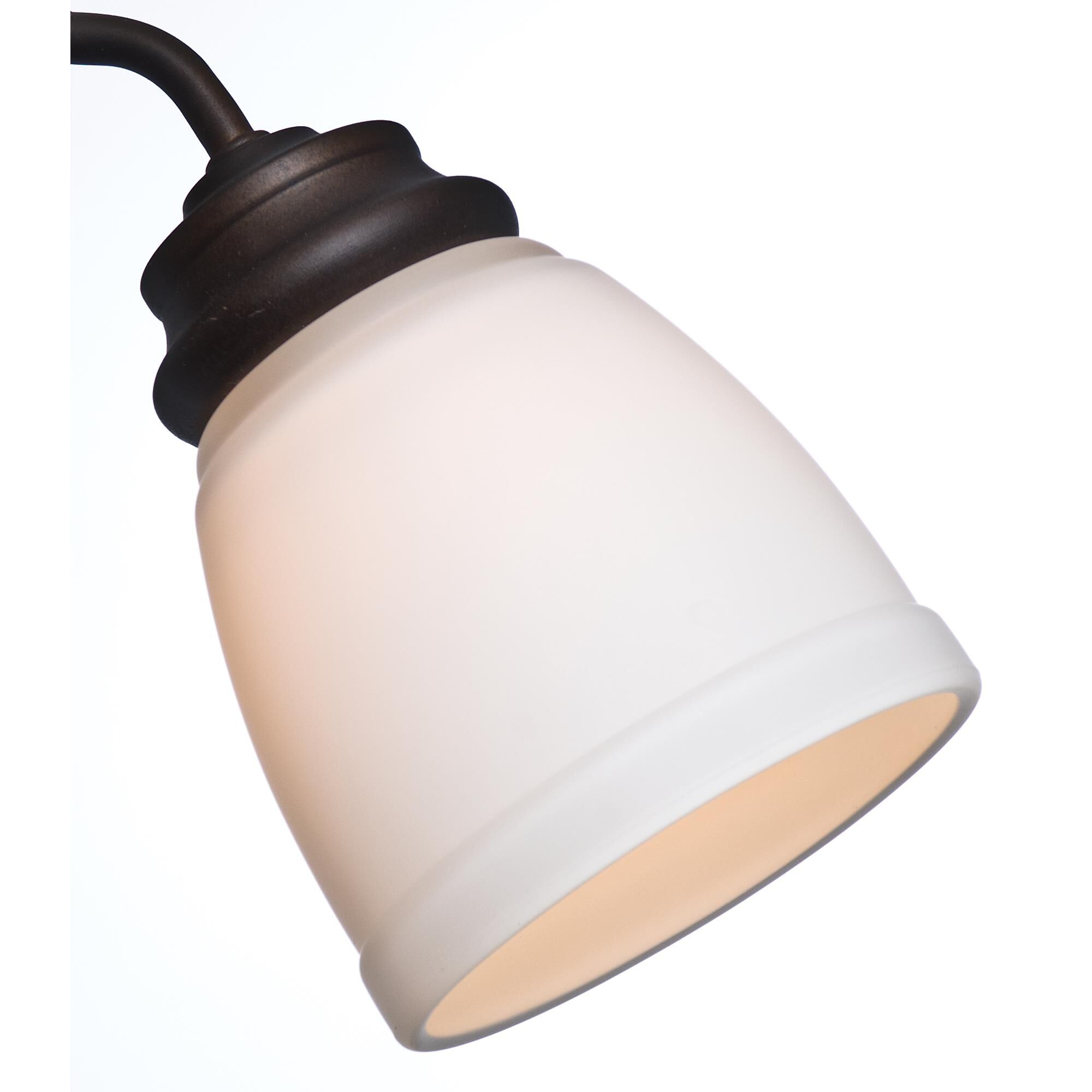 Shown in White finish and Cased White glass