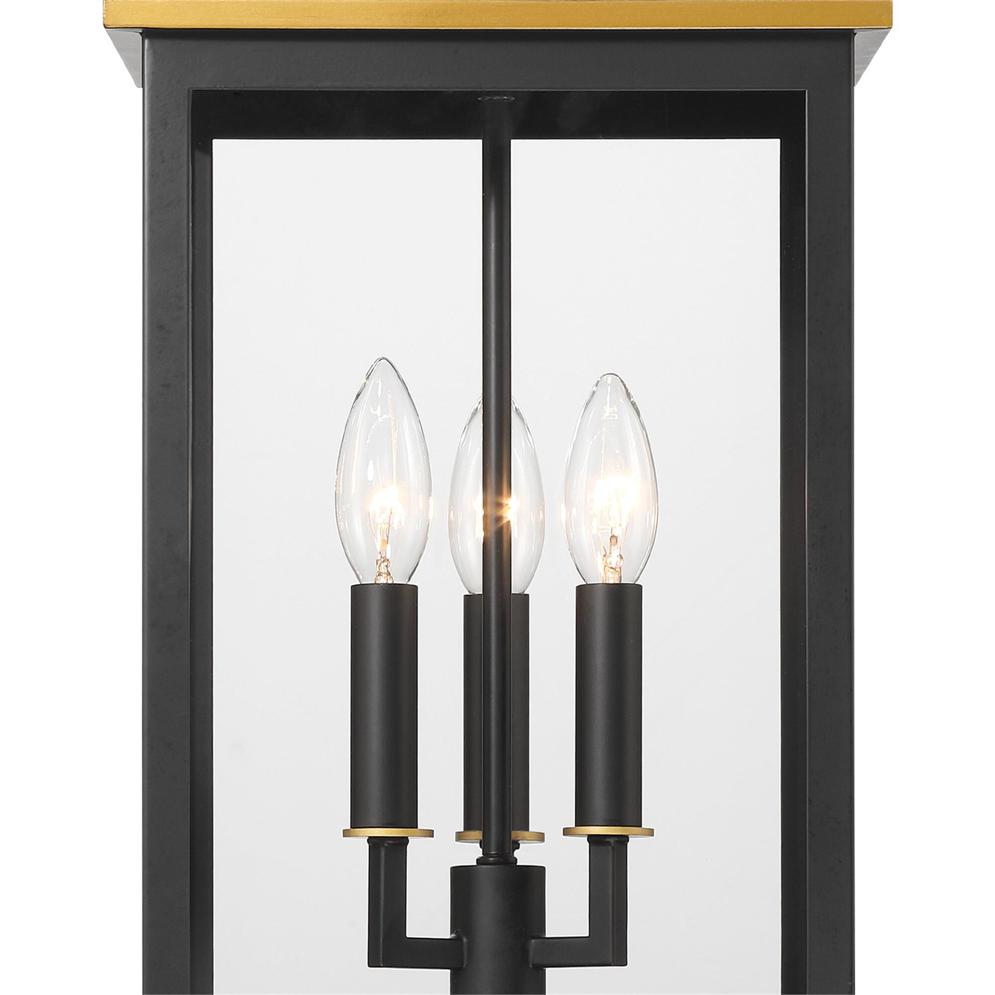 Shown in Matte Black and Textured Gold finish and Clear glass