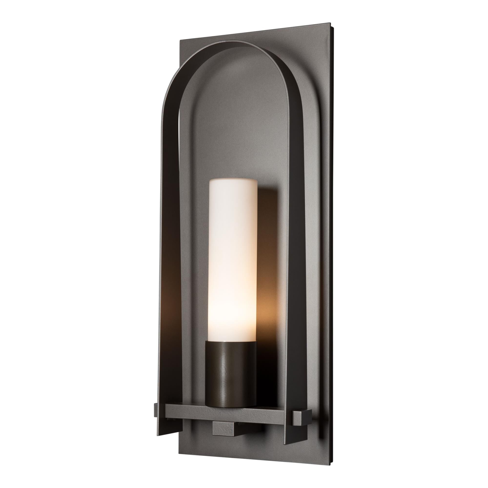 Shown in Coastal Dark Smoke finish and Opal glass