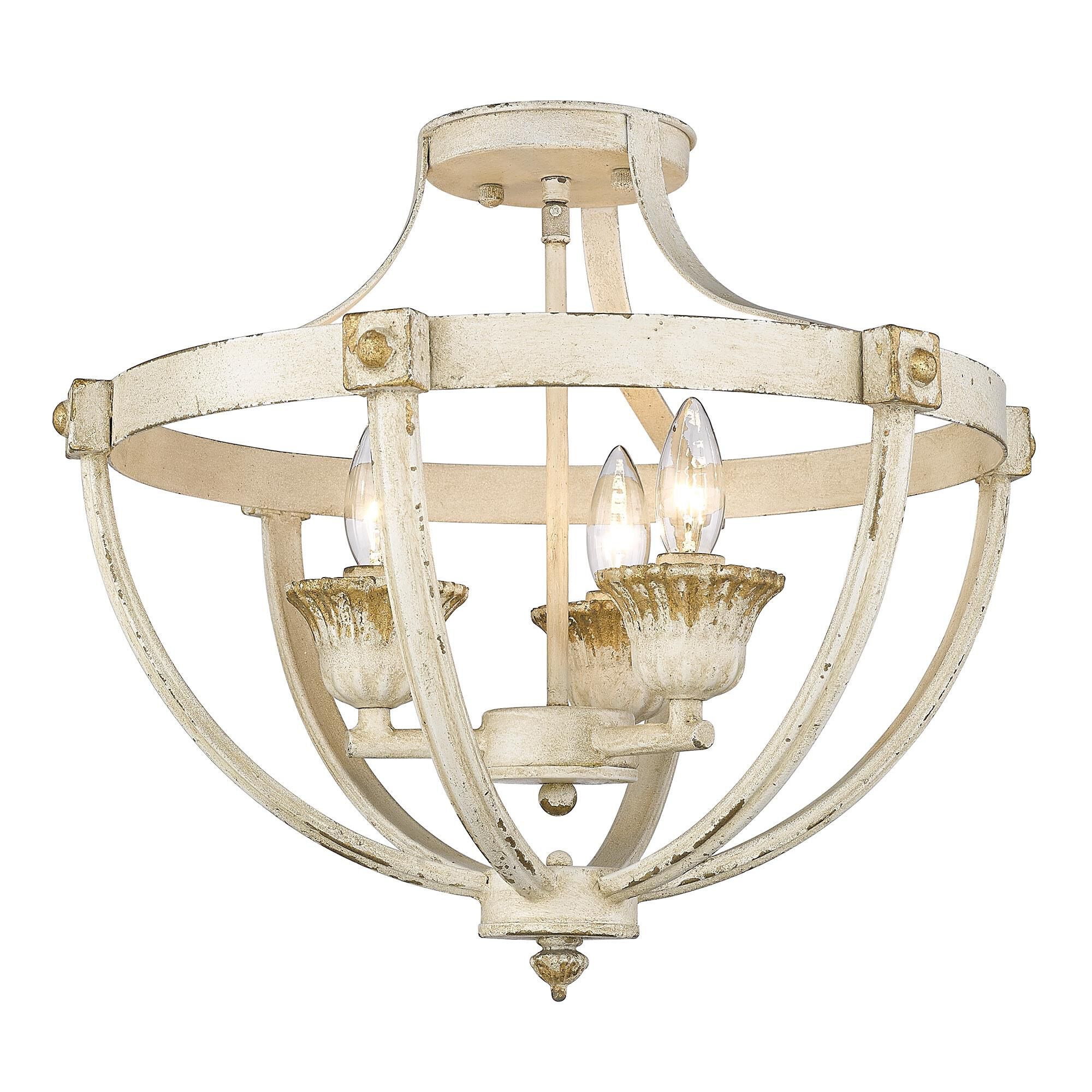 Jules 18 Inch Semi Flush Mount by Golden Lighting