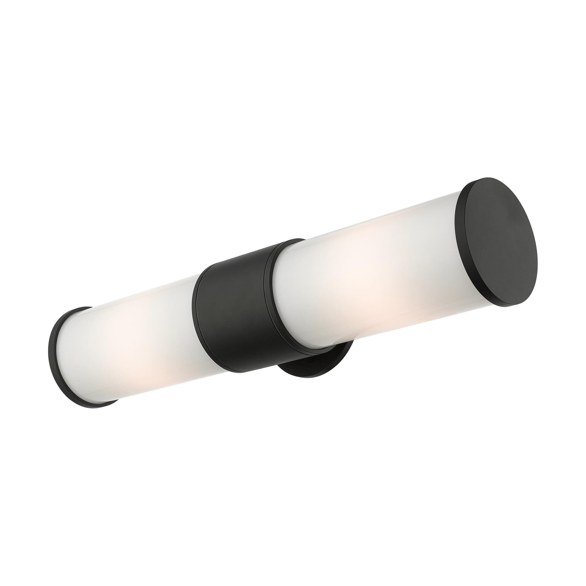 Shown in Textured Black finish and Satin Opal White glass and Satin Opal White Glass shade