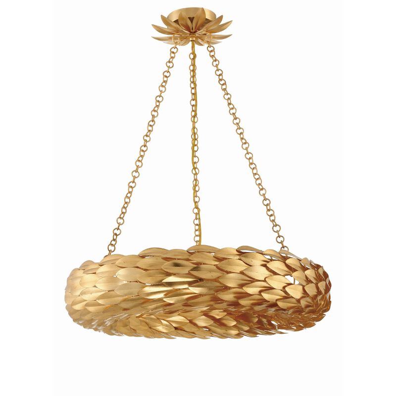 Broche 24 Inch 6 Light Semi Flush Mount by Crystorama