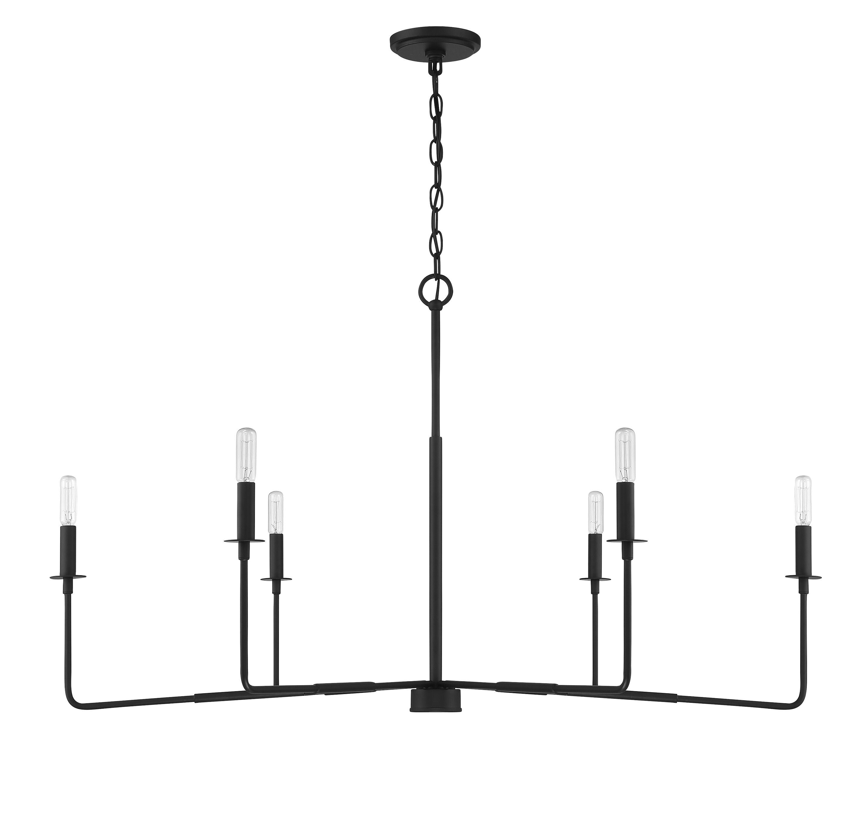 Salerno 42 Inch 6 Light Chandelier by Savoy House