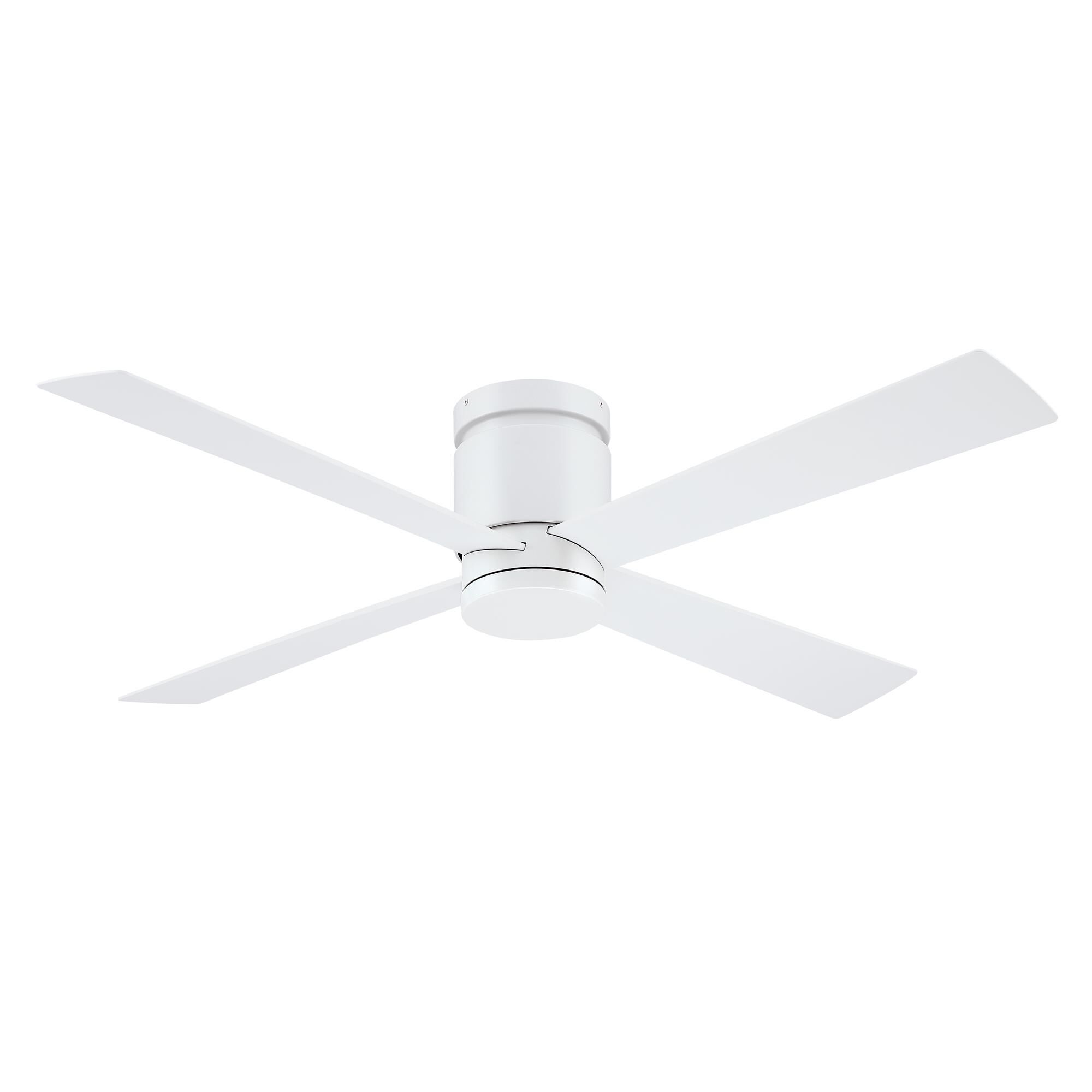 Kwartet 52 Inch Flush Mount Fan with Light Kit,