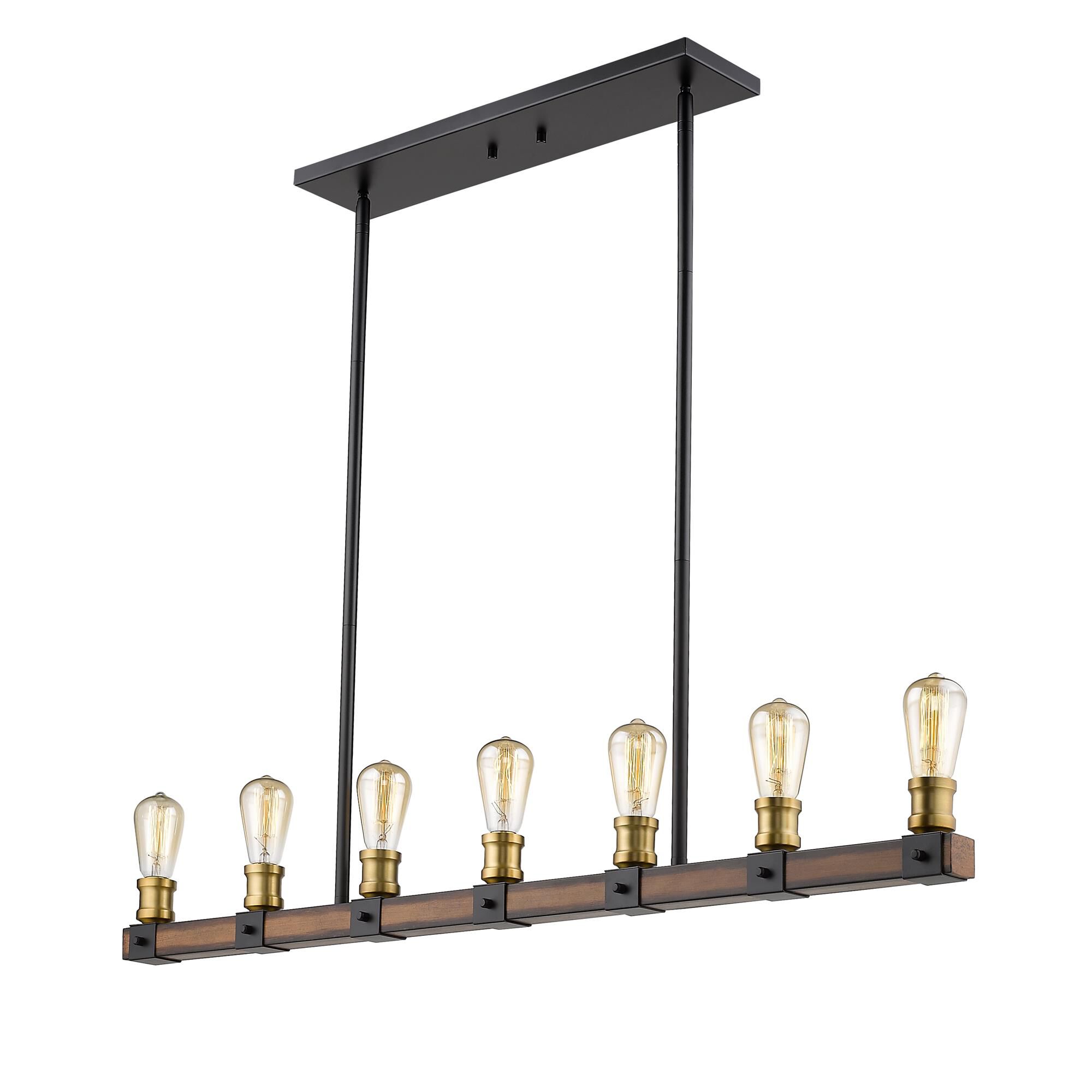 Shown in Rustic Mahogany finish and --- glass and --- shade