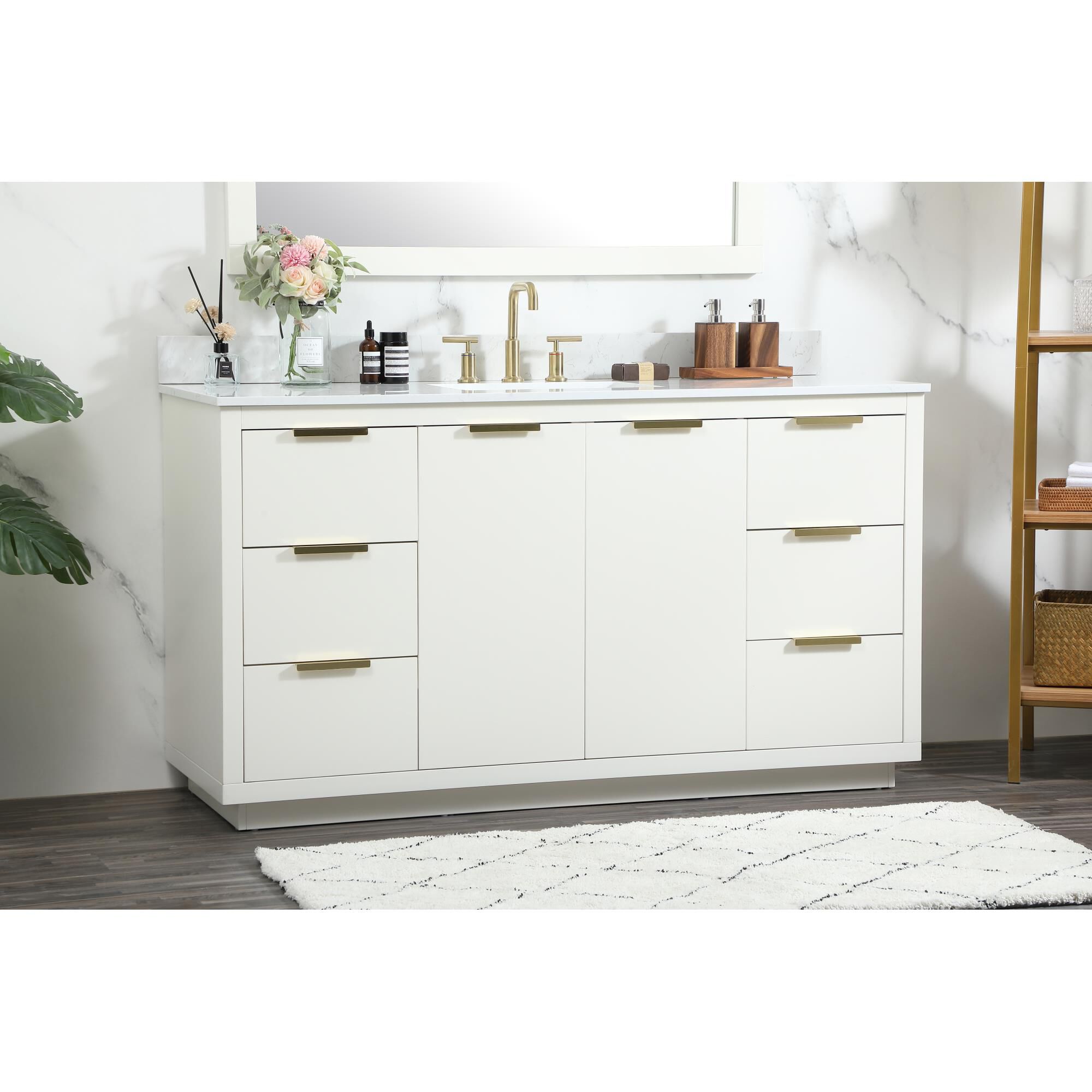 Shown in White finish