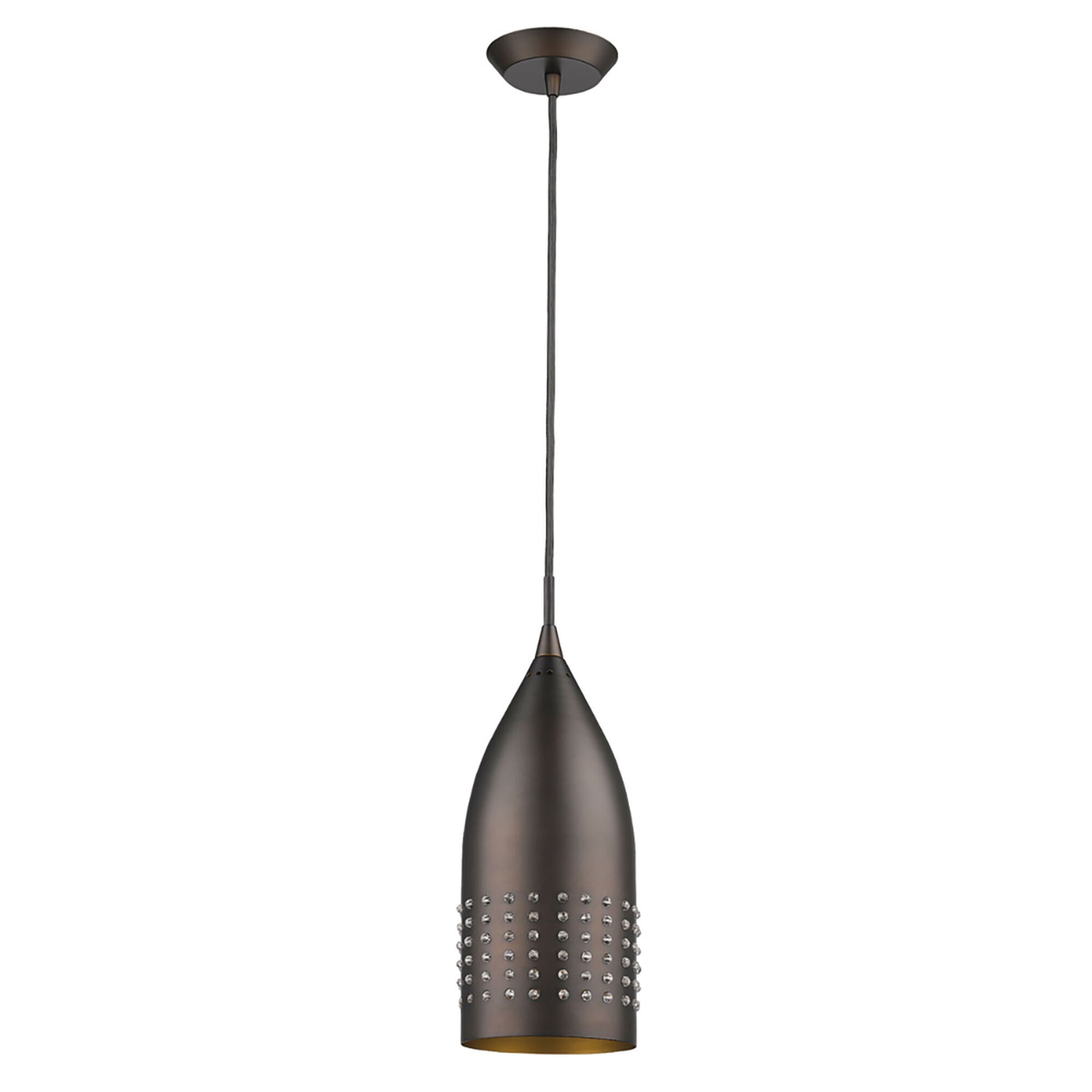 Shown in Oil Rubbed Bronze finish and Oil Rubbed Bronze glass and Metal shade