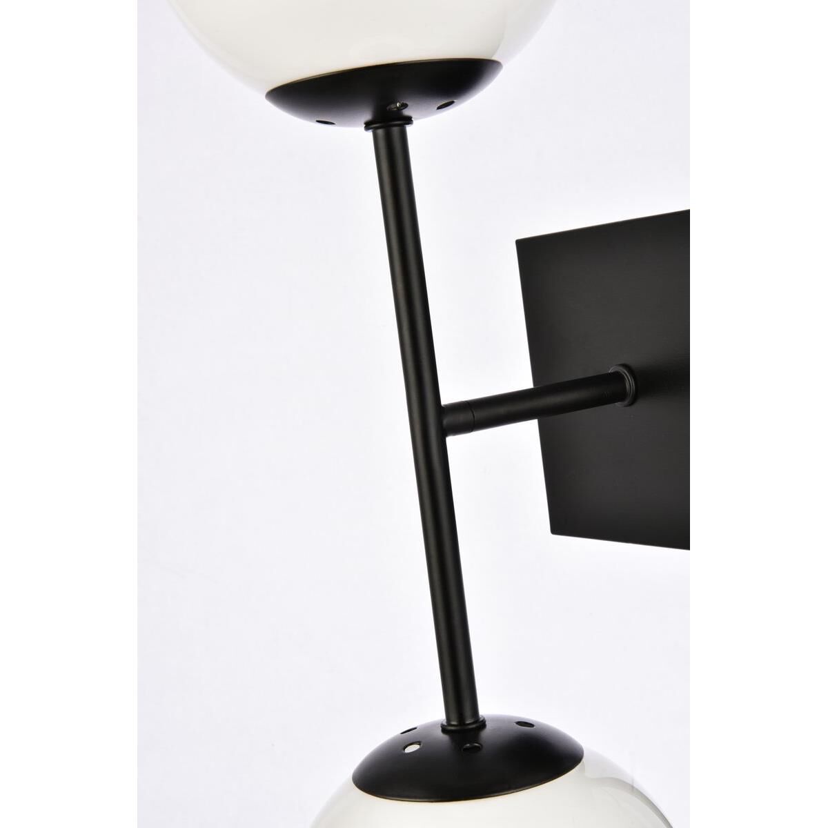 Shown in Black finish and White glass