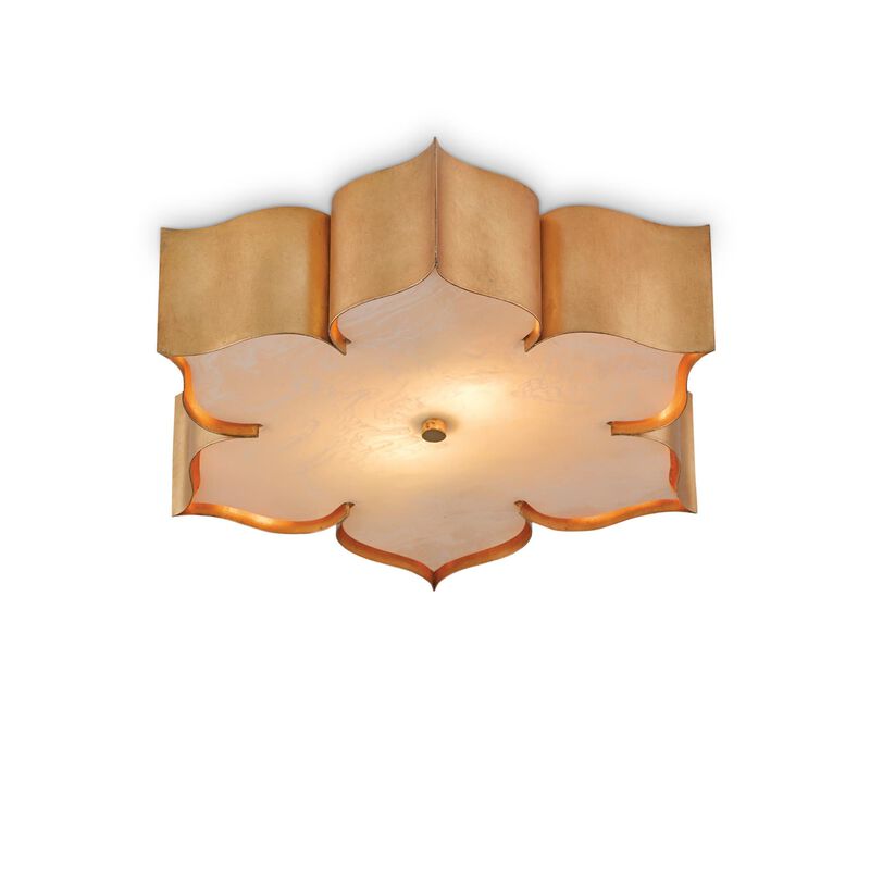 Grand Lotus 19 Inch 2 Light Flush Mount by Currey and Company