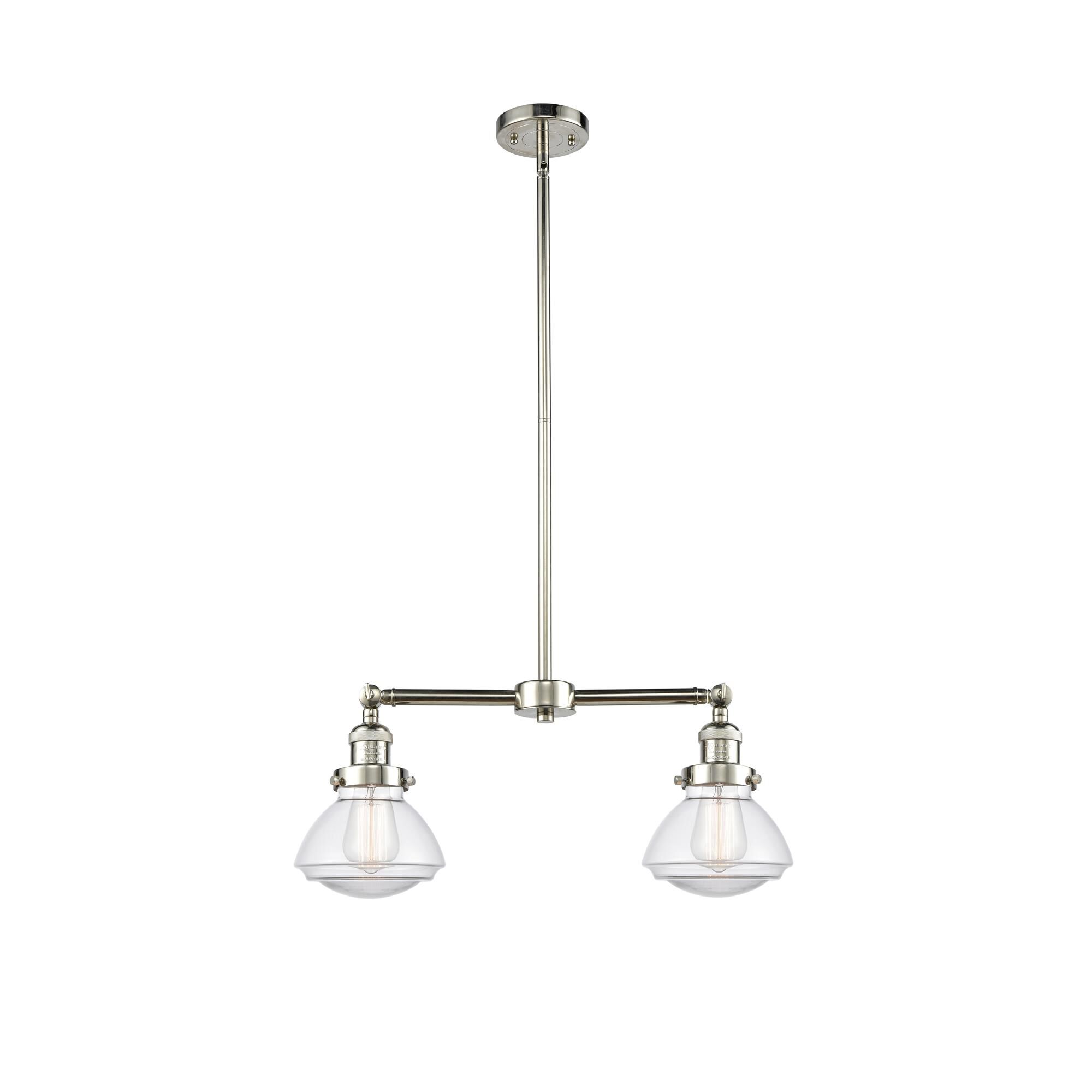 Shown in Polished Nickel finish and Bell glass and Glass shade