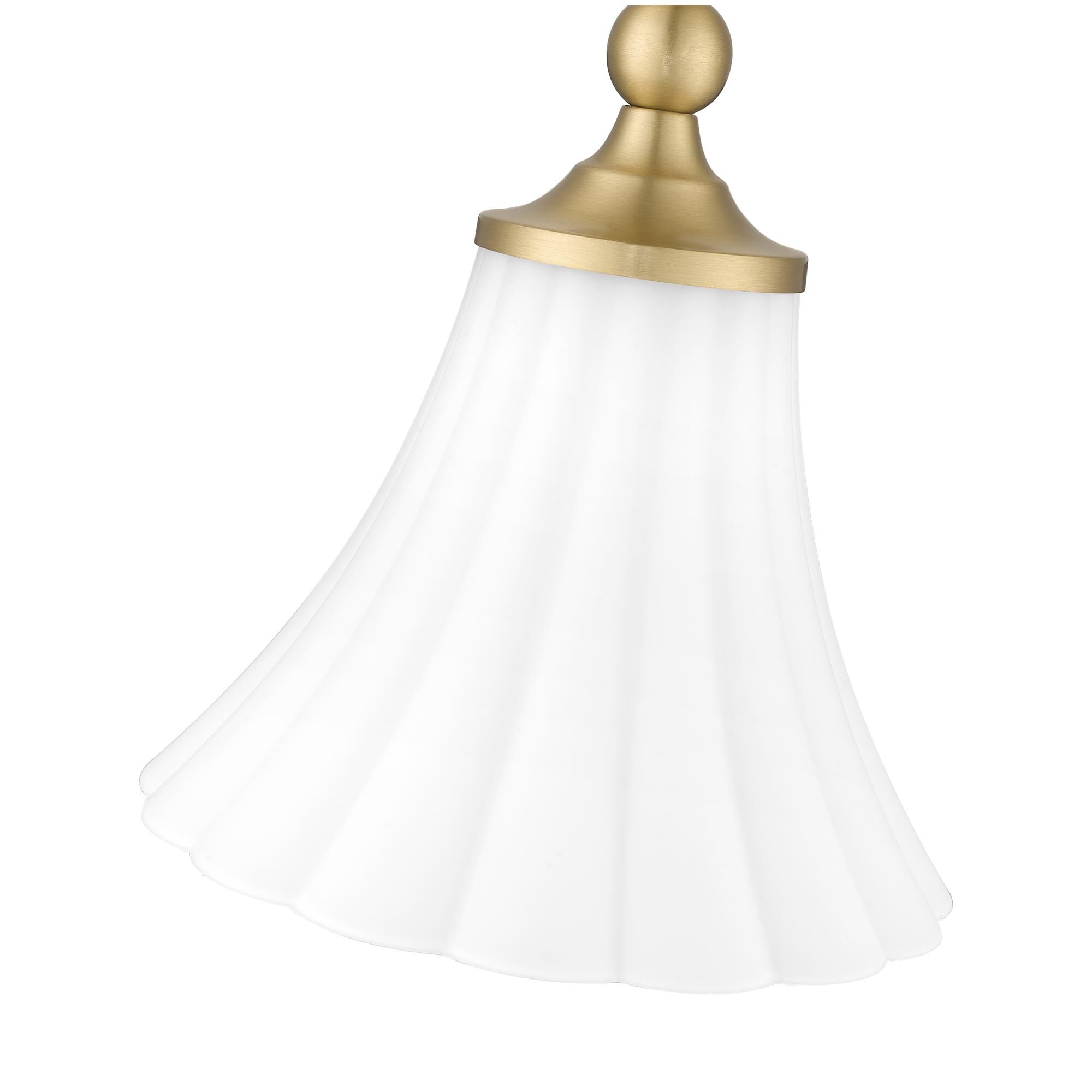 Shown in Modern Gold finish and Opal Etched glass