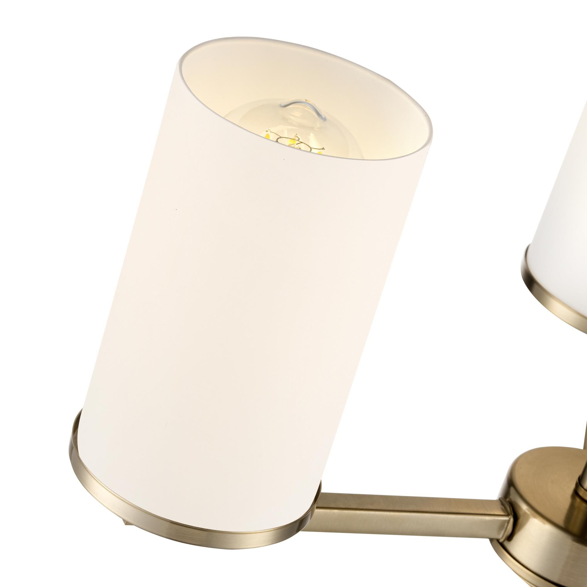 Shown in Modern Gold finish and Etched White glass