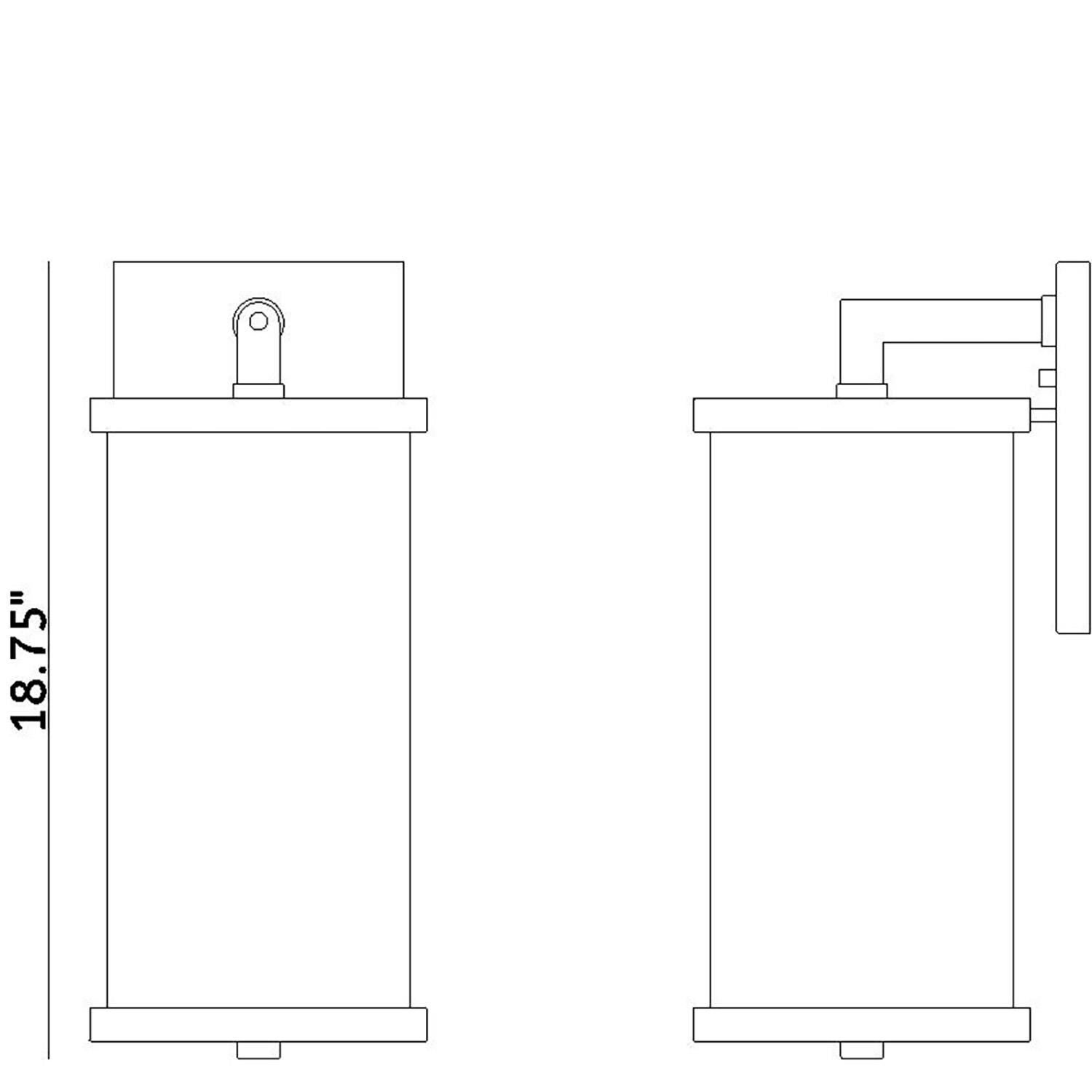 Otto 18 Inch Tall 3 Light Outdoor Wall Light by Designers Fountain
