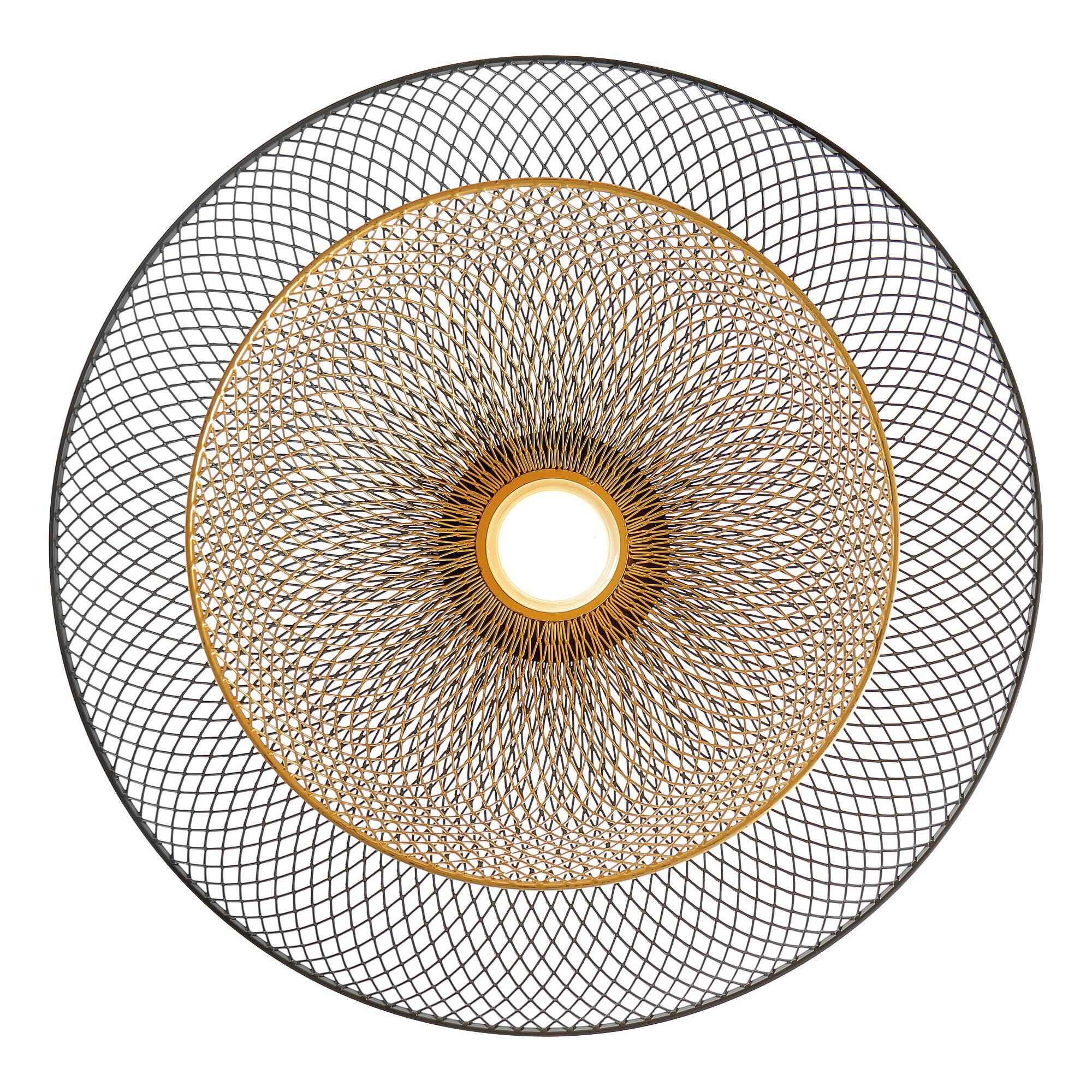 Shown in Black & Gold finish and Black & Gold shade and Gold accent