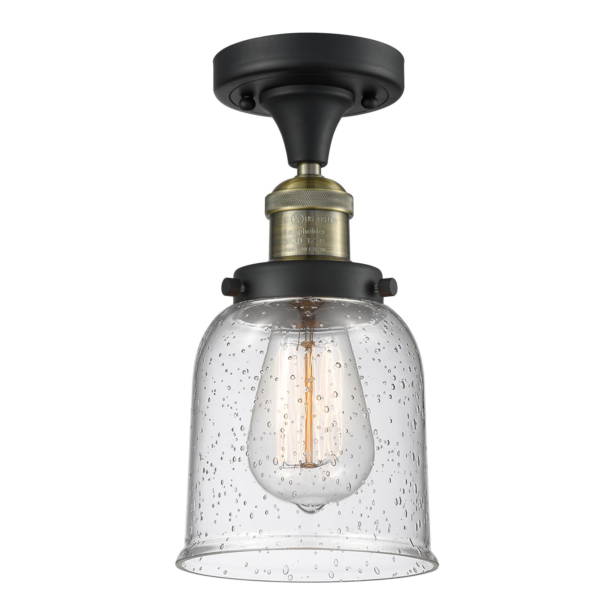 Bruno Marashlian Small Bell 5 Inch 1 Light Semi Flush Mount by Innovations Lighting