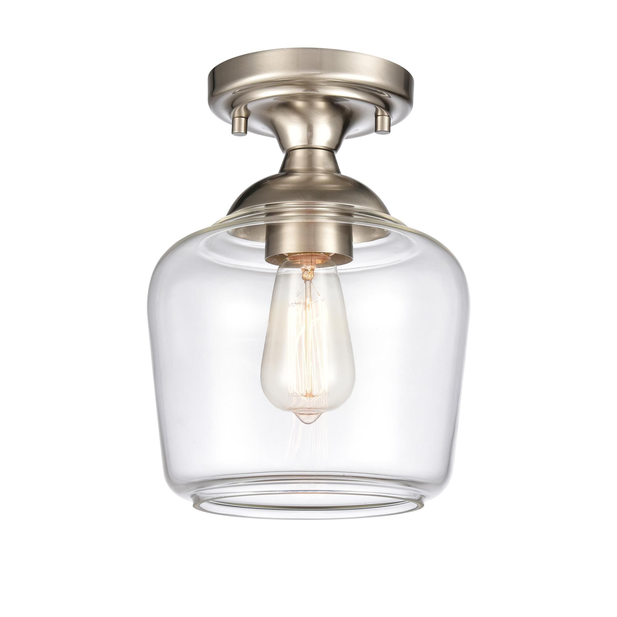 Shown in Silver finish and Clear glass