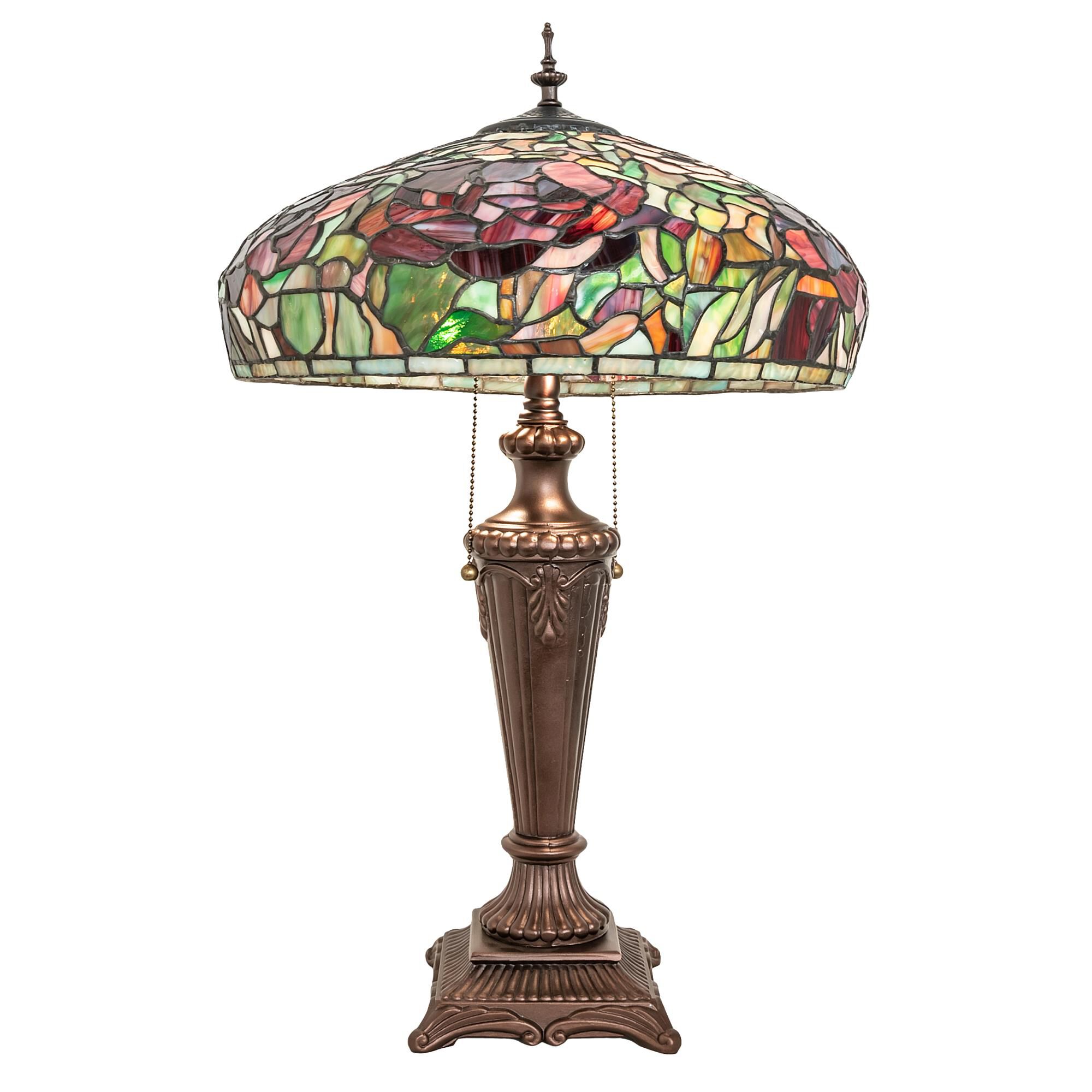 Tiffany Peony 26 Inch Table Lamp by Meyda Lighting