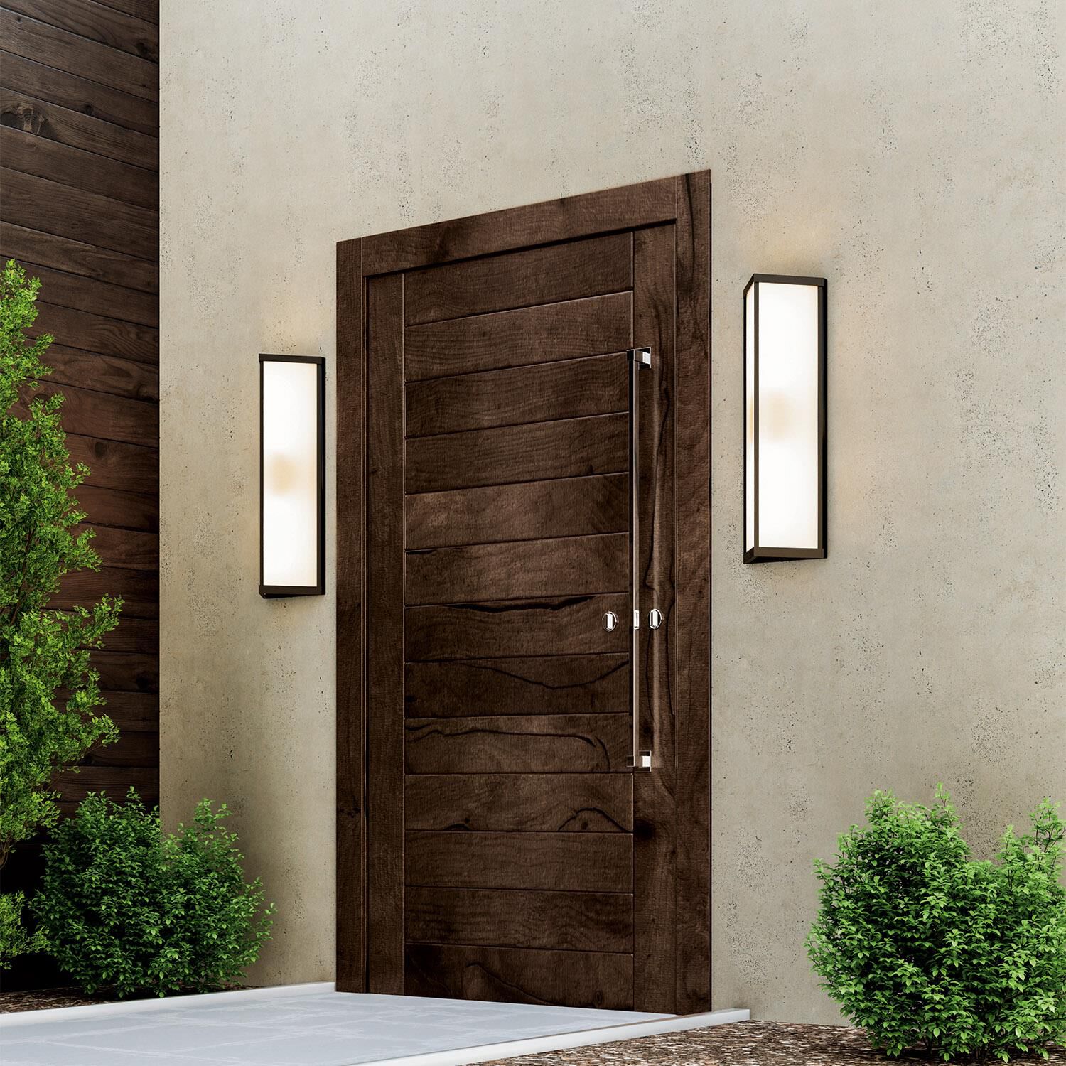 Shown in Black finish and Painted White glass