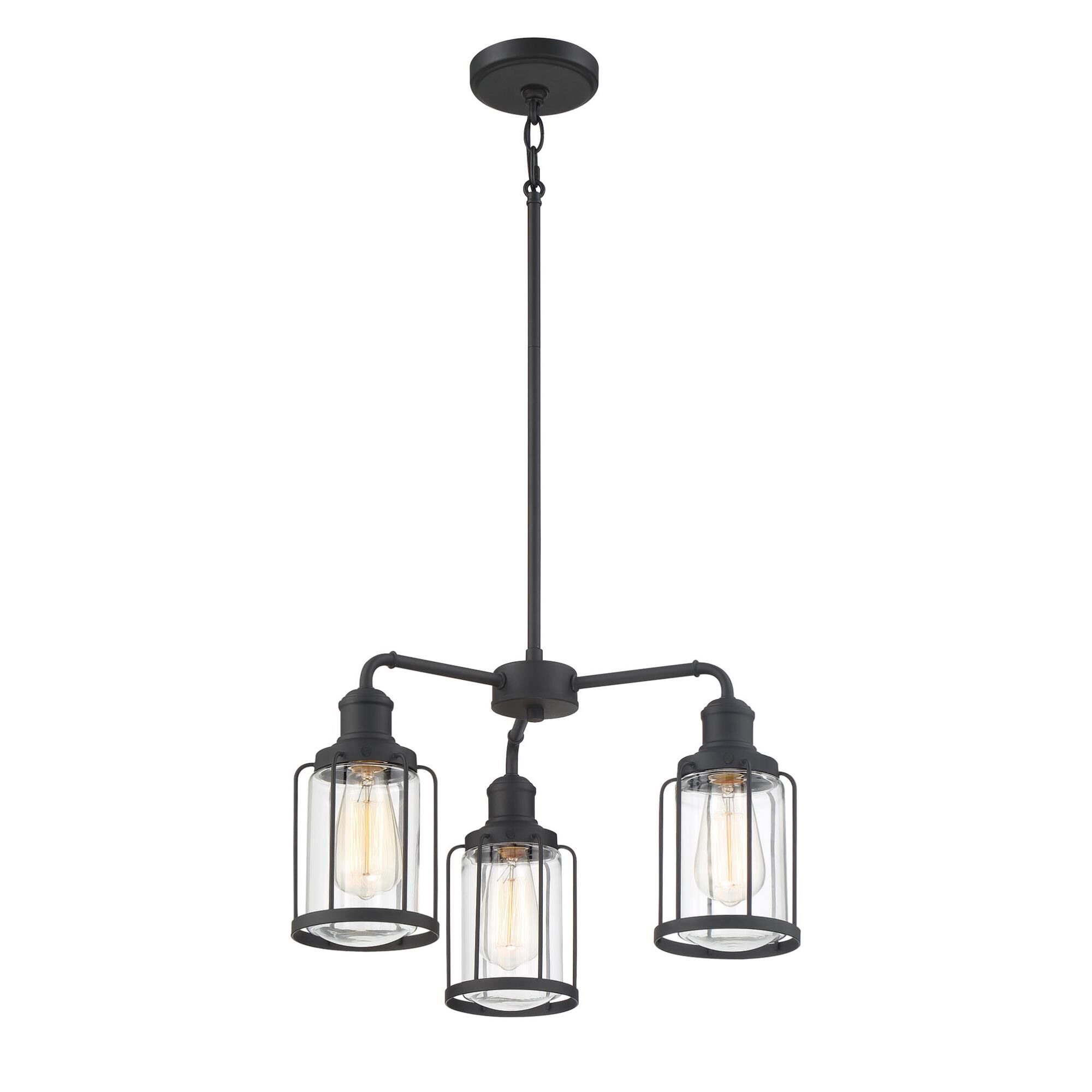 Ludlow 20 Inch 3 Light Mini Chandelier by Quoizel
