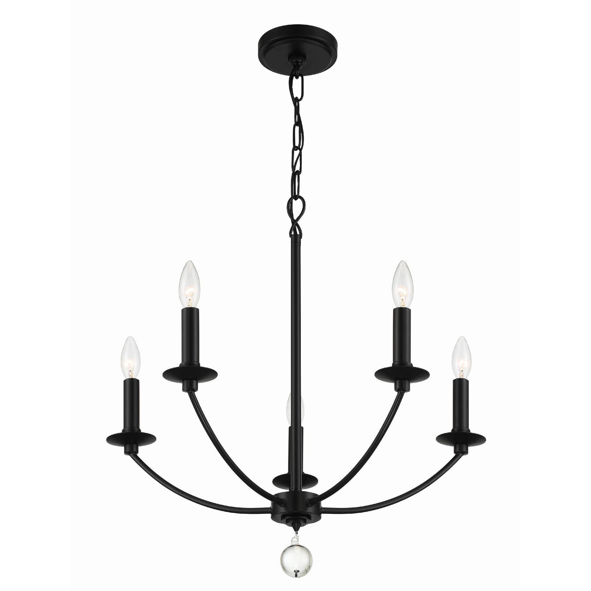 Mila 24 Inch 5 Light Chandelier by Crystorama