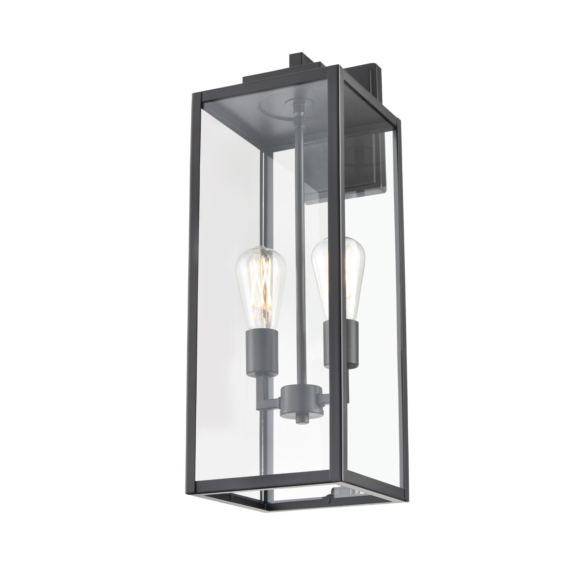 Shown in Powder Coated Black finish and Clear glass