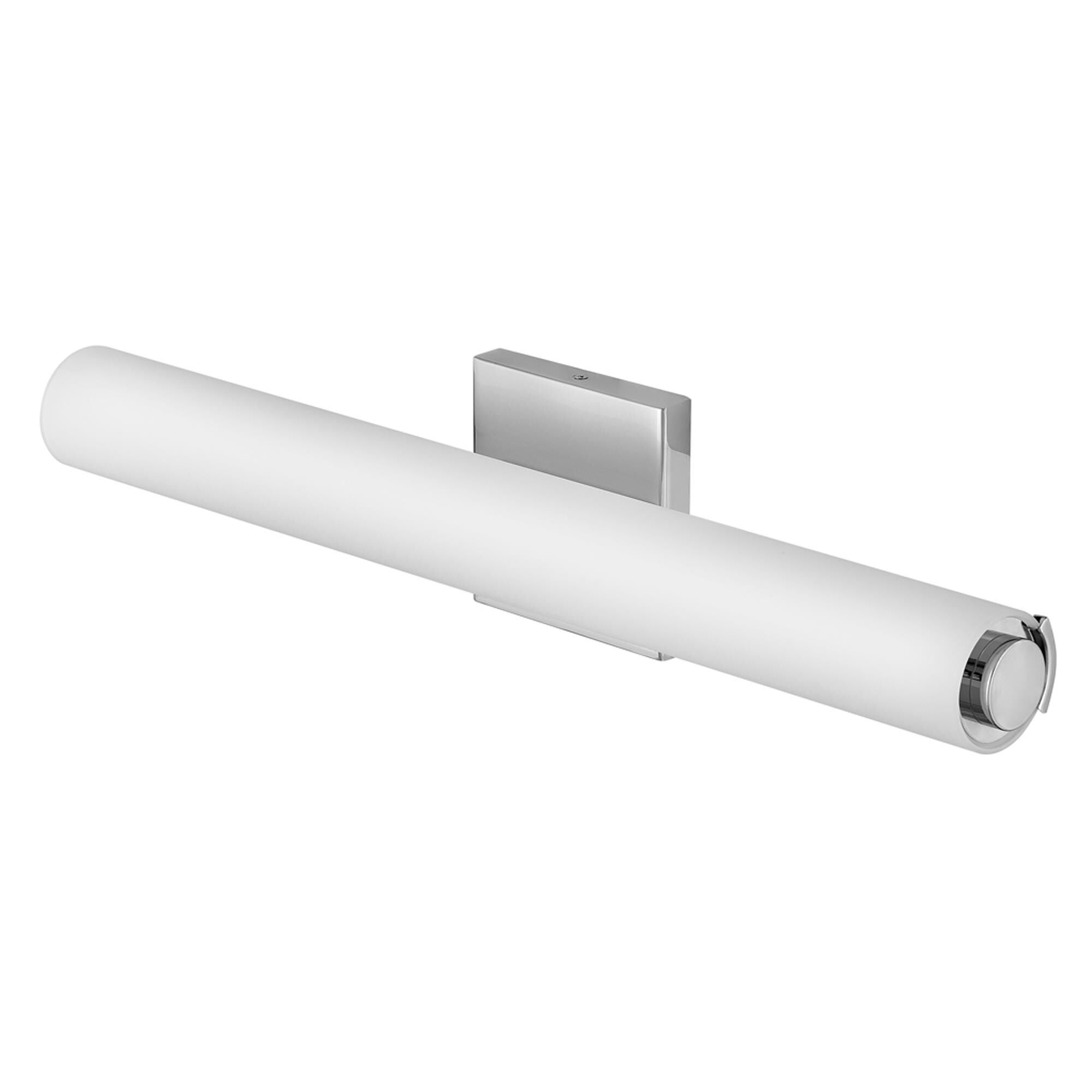 Shown in Chrome finish and Etched White glass