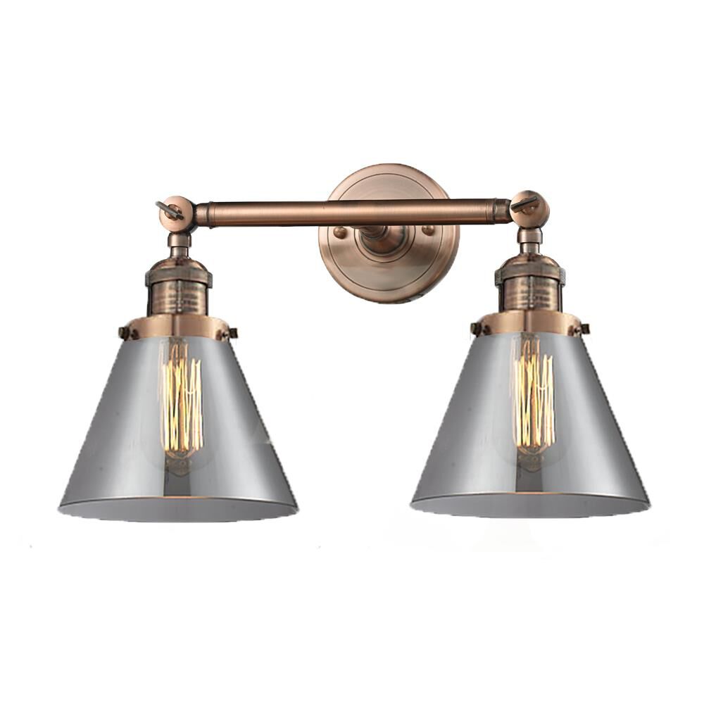 Bruno Marashlian Large Cone 18 Inch 2 Light Bath Vanity Light by Innovations Lighting